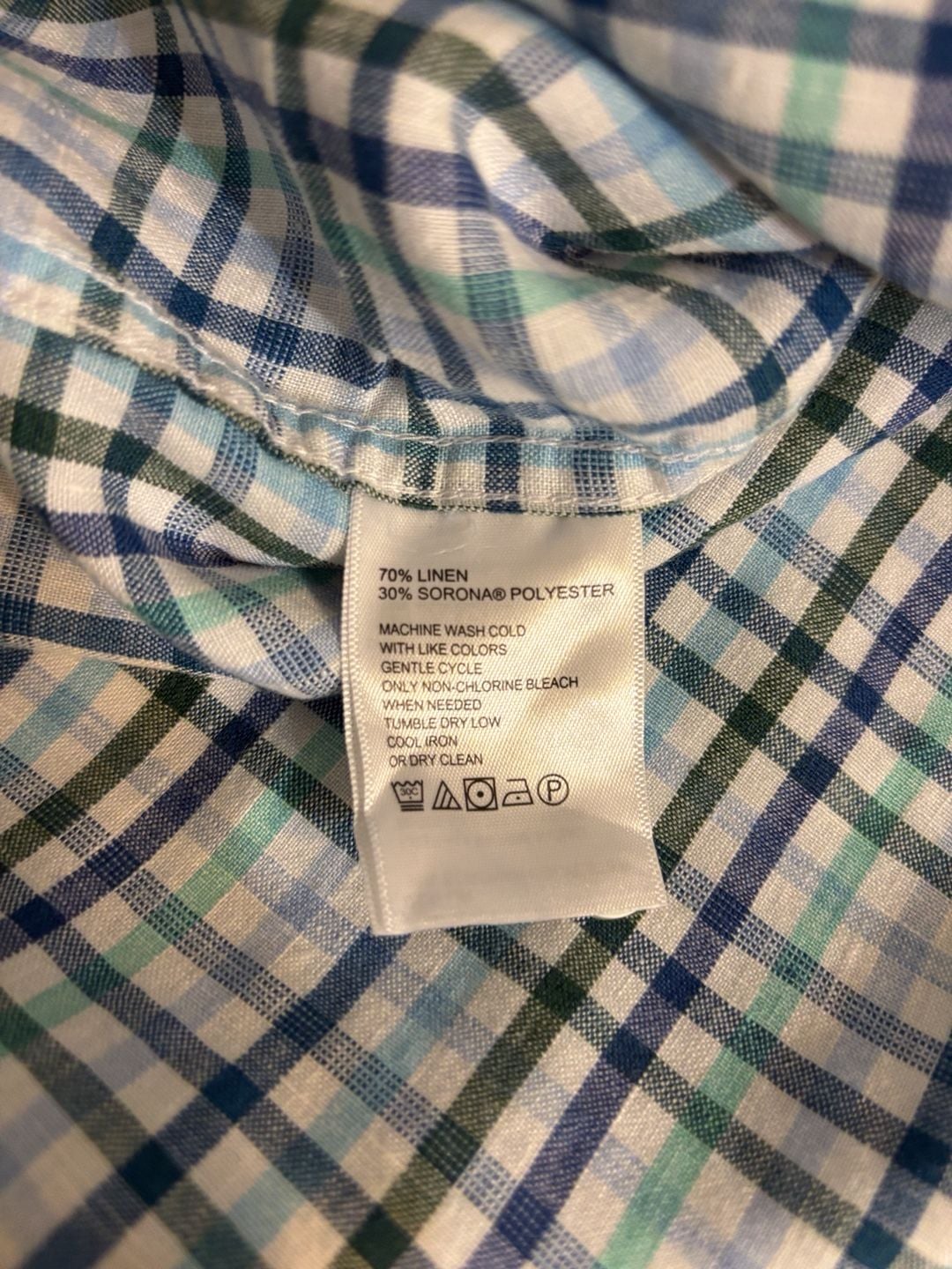 Tommy Bahama Long Sleeve Plaid Button Down Shirt Size L Blue Green 6