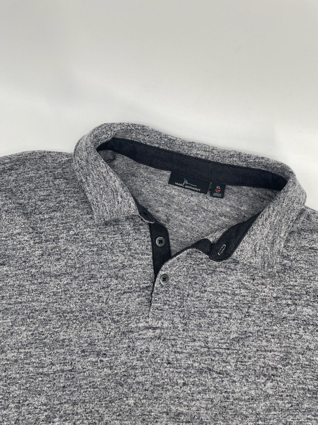 Marc Anthony Polo Long Sleeve Shirt Size XL Gray Slim Fit 2
