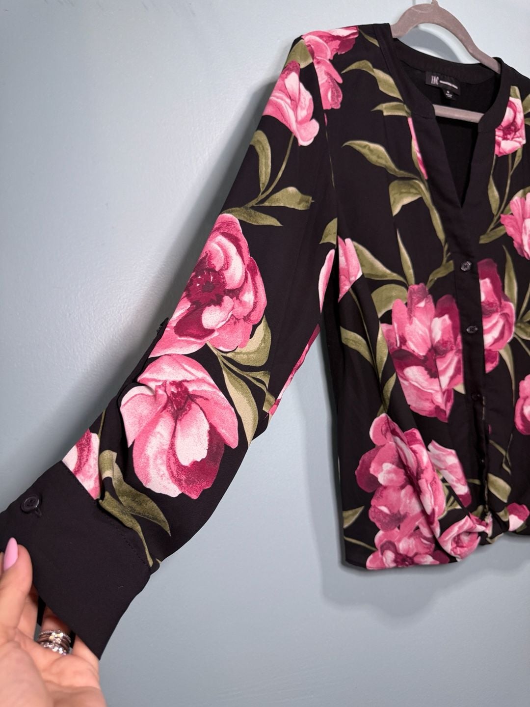 INC International Concepts Floral Blouse Size M 4