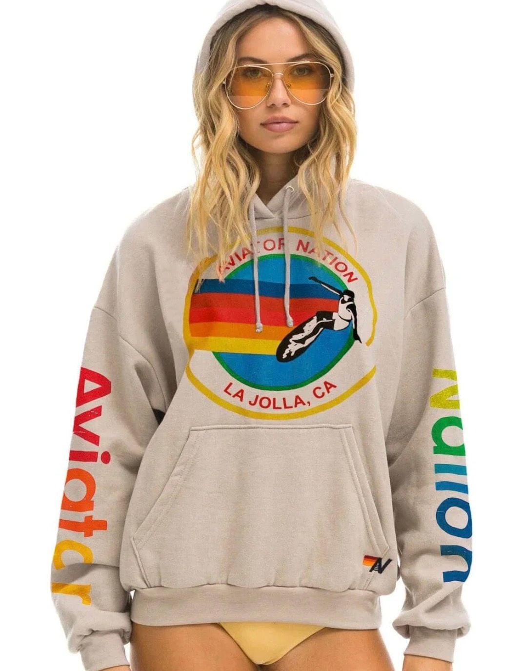 Aviator Nation Surfer Hoodie Vintage tan 2