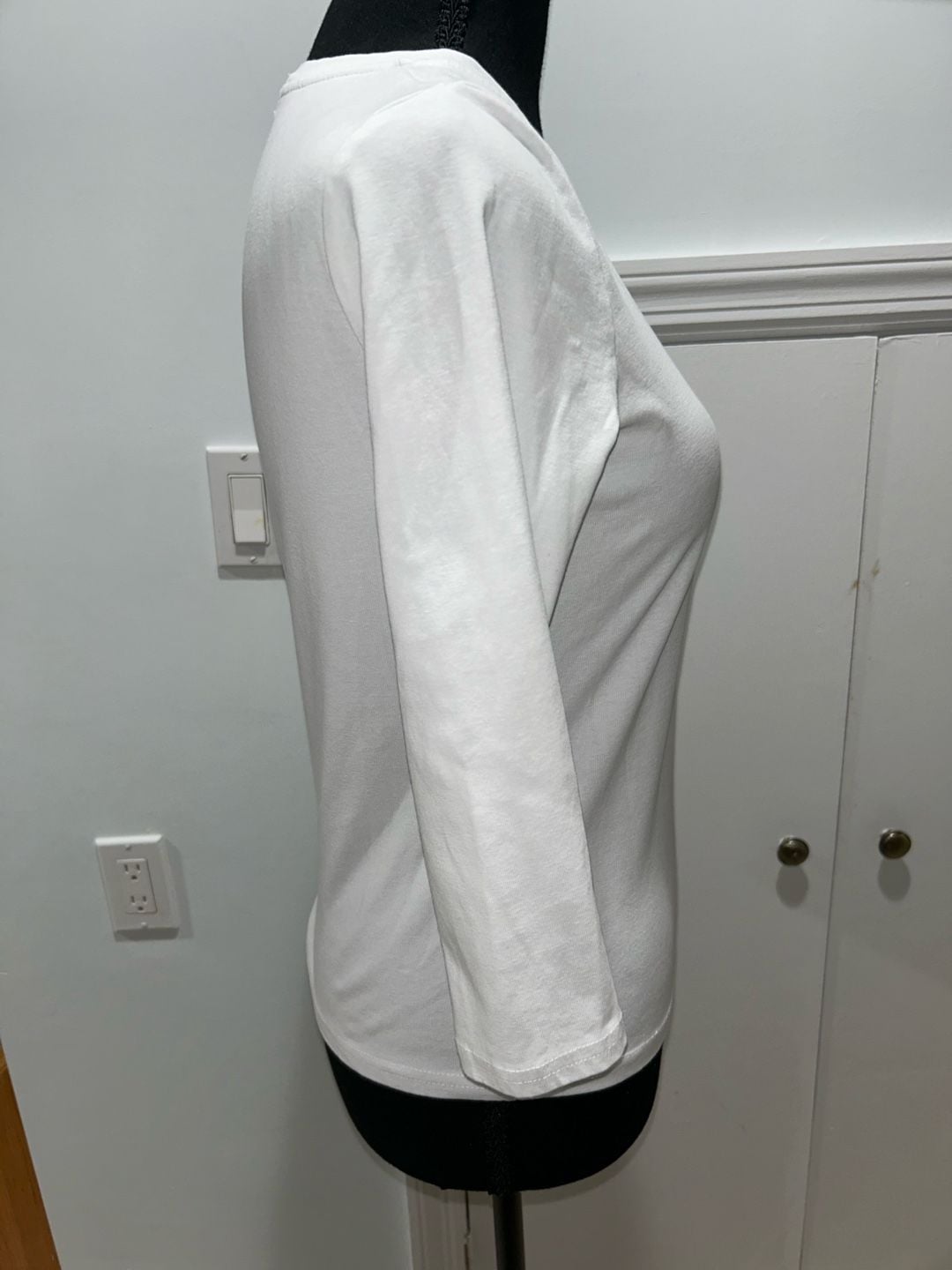 White Long Sleeve T-Shirt 3