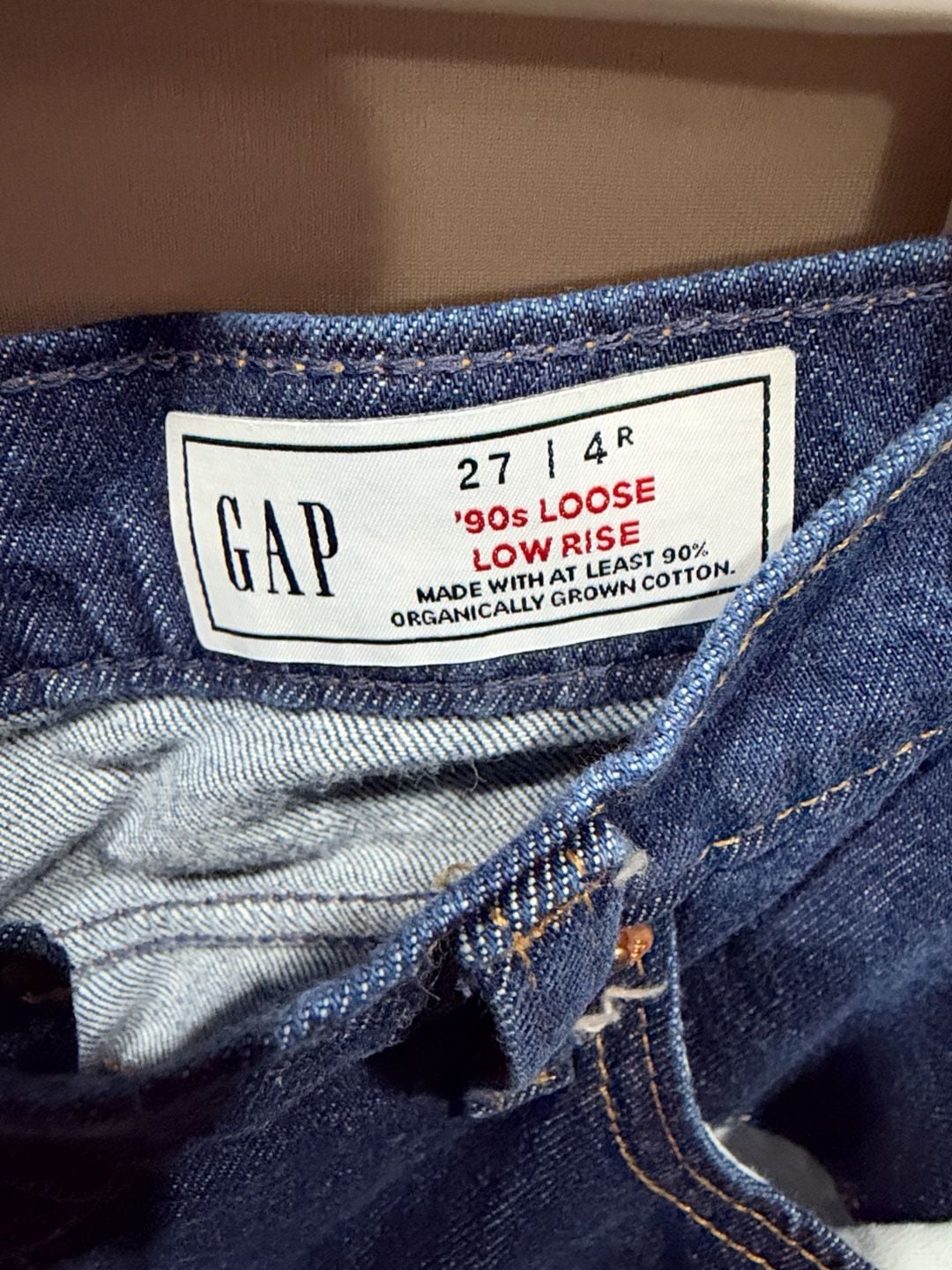 Gap 90s Loose Low Rise Jeans Size 27x4R Blue Denim 3