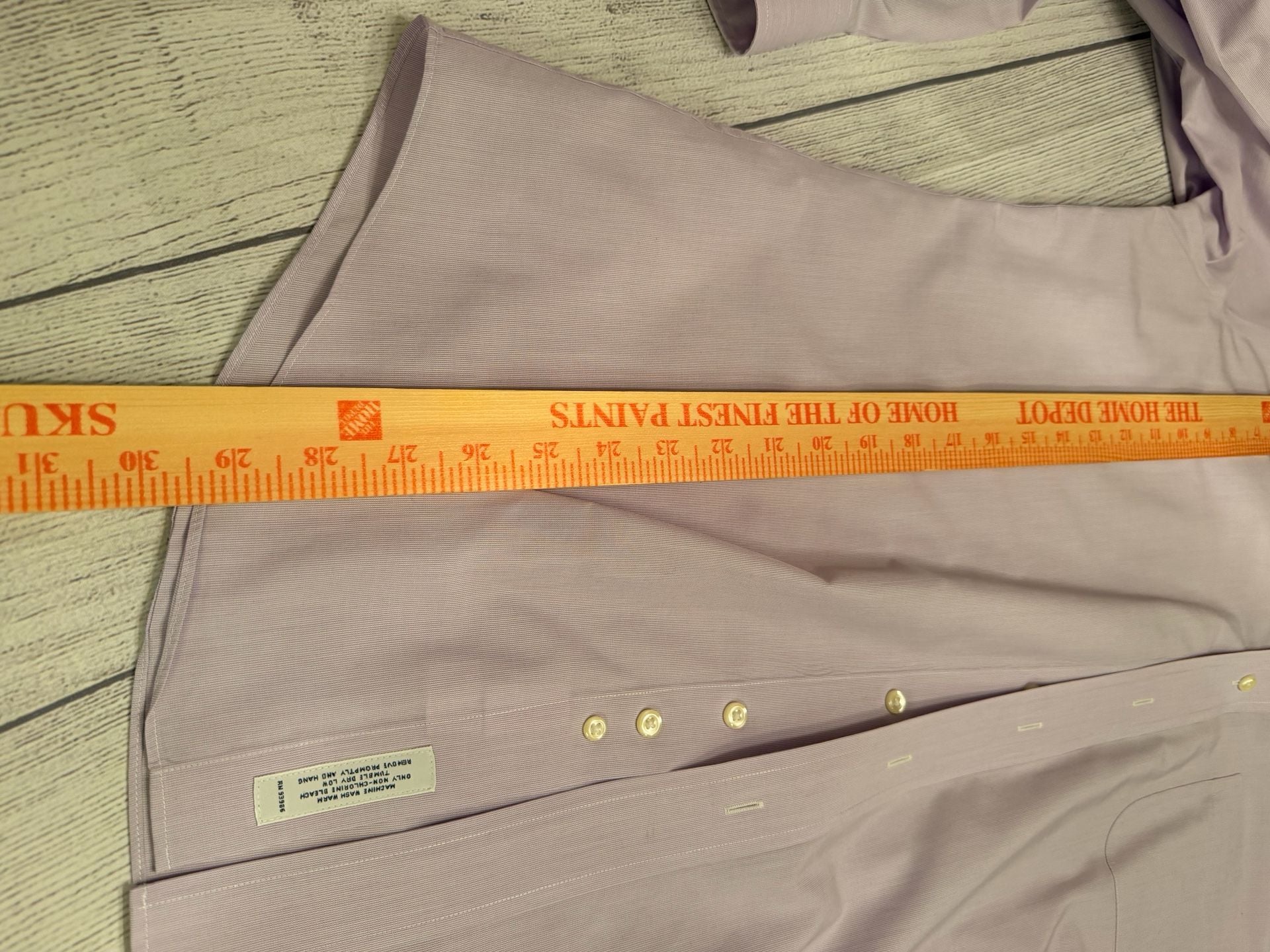 Brooks Brothers 346 Dress Shirt Size 15.5-4/5 Lavender Slim Fit with silk tie 7