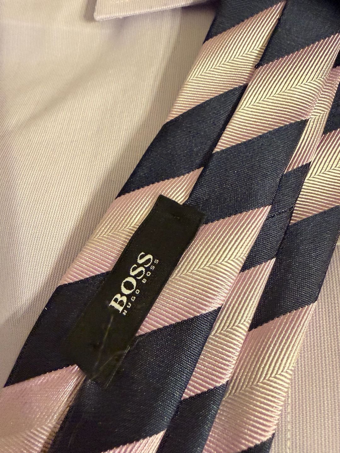 Brooks Brothers 346 Dress Shirt Size 15.5-4/5 Lavender Slim Fit with silk tie 11