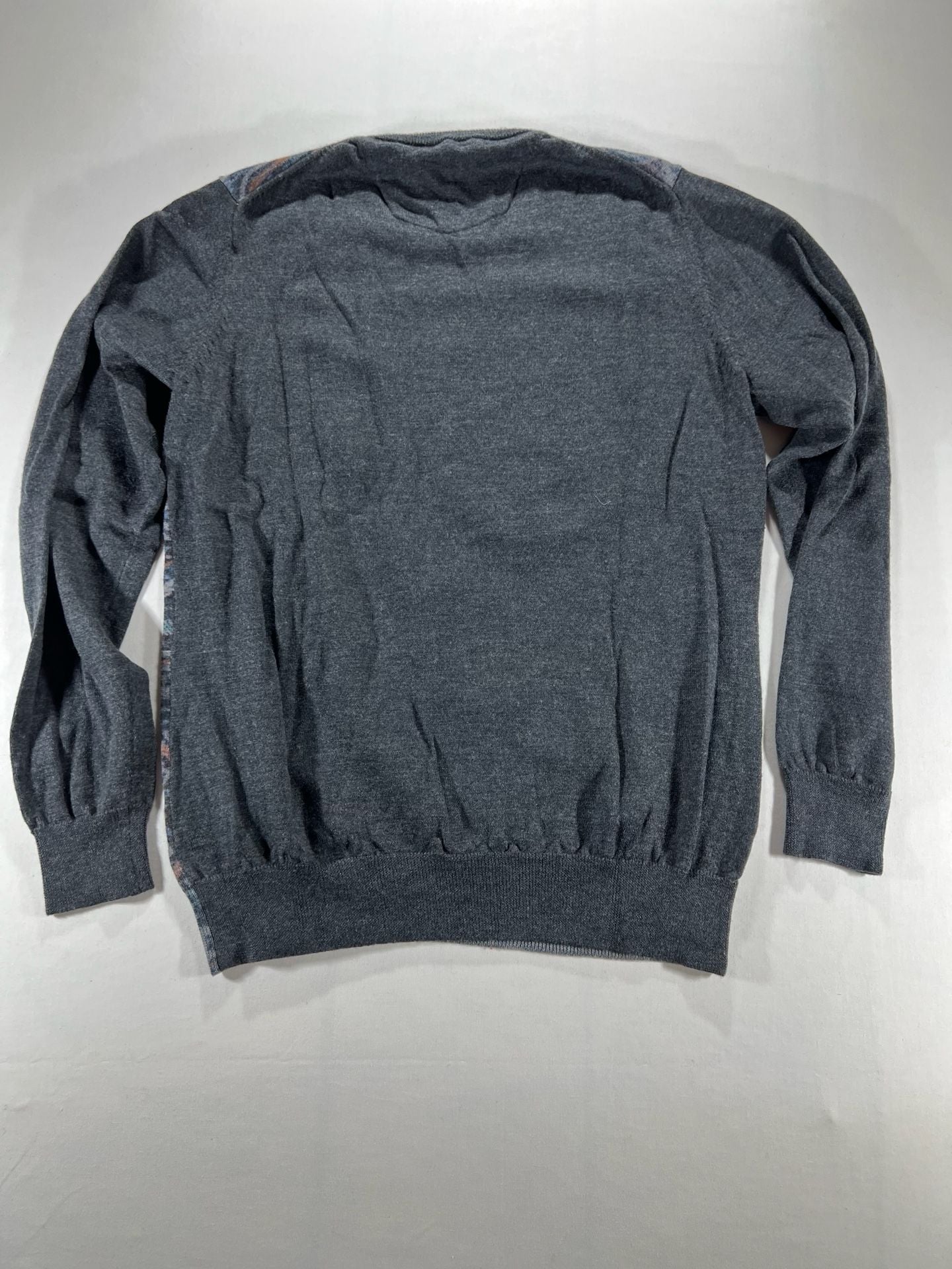 Robert Graham Sweater Size M Gray Paisley Long Sleeve Crewneck 3