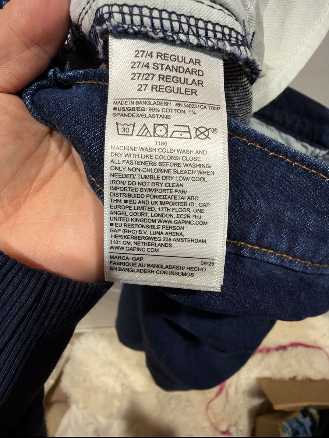Gap 90s Loose Low Rise Jeans Size 27x4R Blue Denim 5
