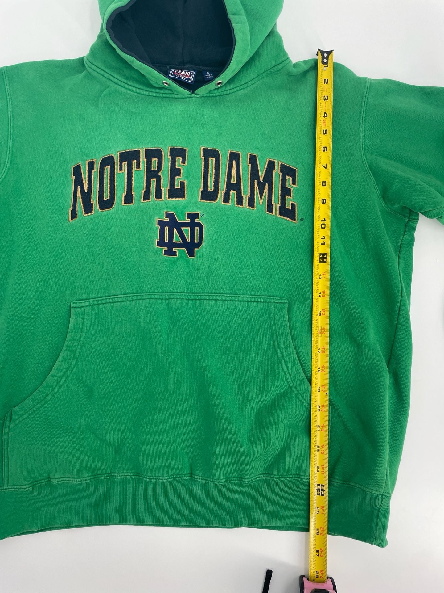 Vintage Y2K Notre Dame Fighting Irish Hoodie Size L 7