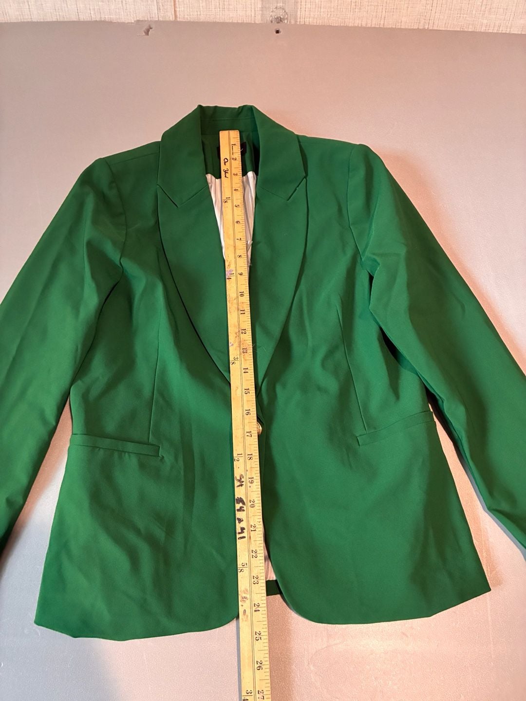 Nicole Miller Blazer Size 6 Green Single Button 3
