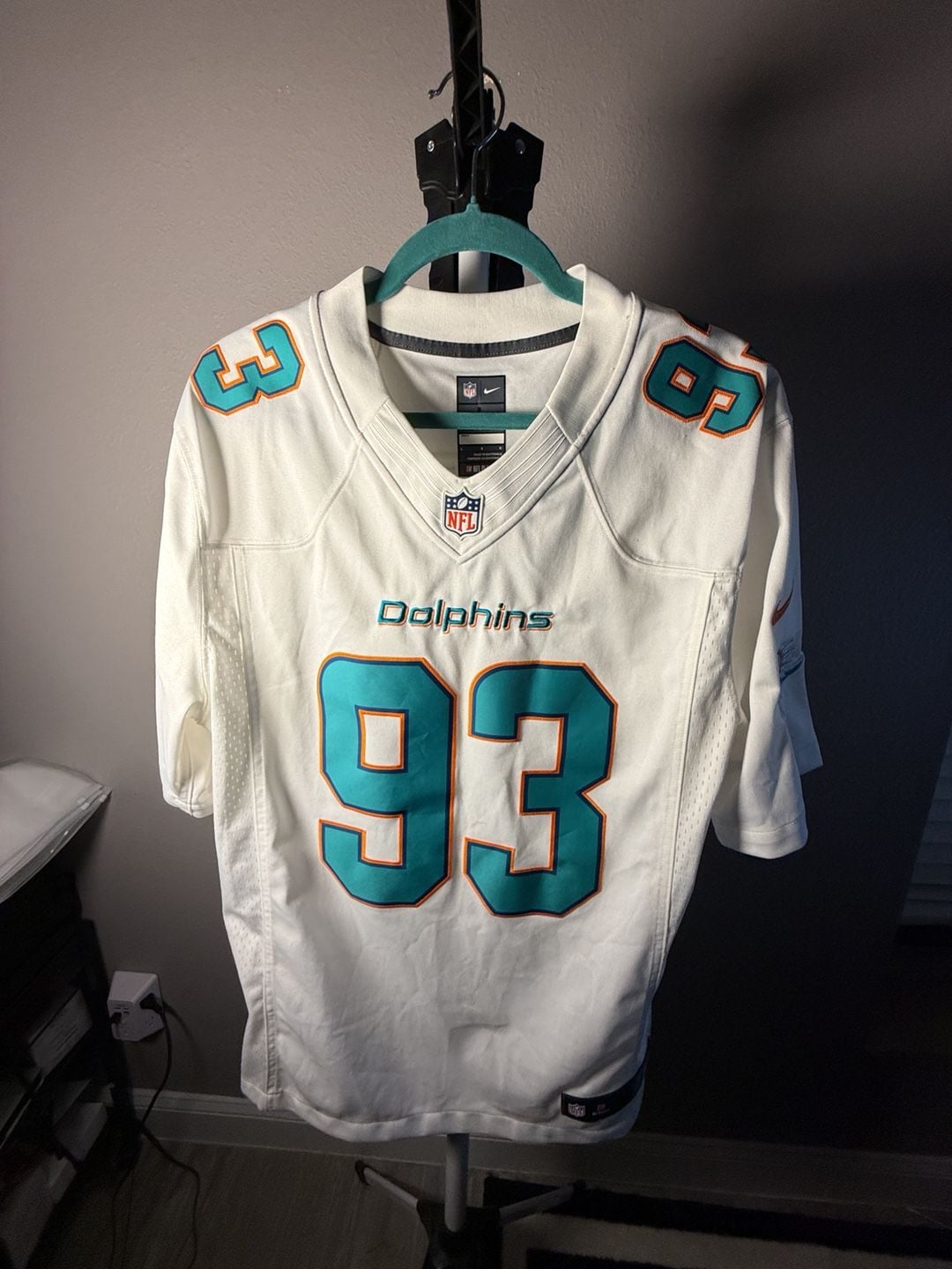 Nike Miami Dolphins Ndamukong Suh 93 Jersey Size L White 7