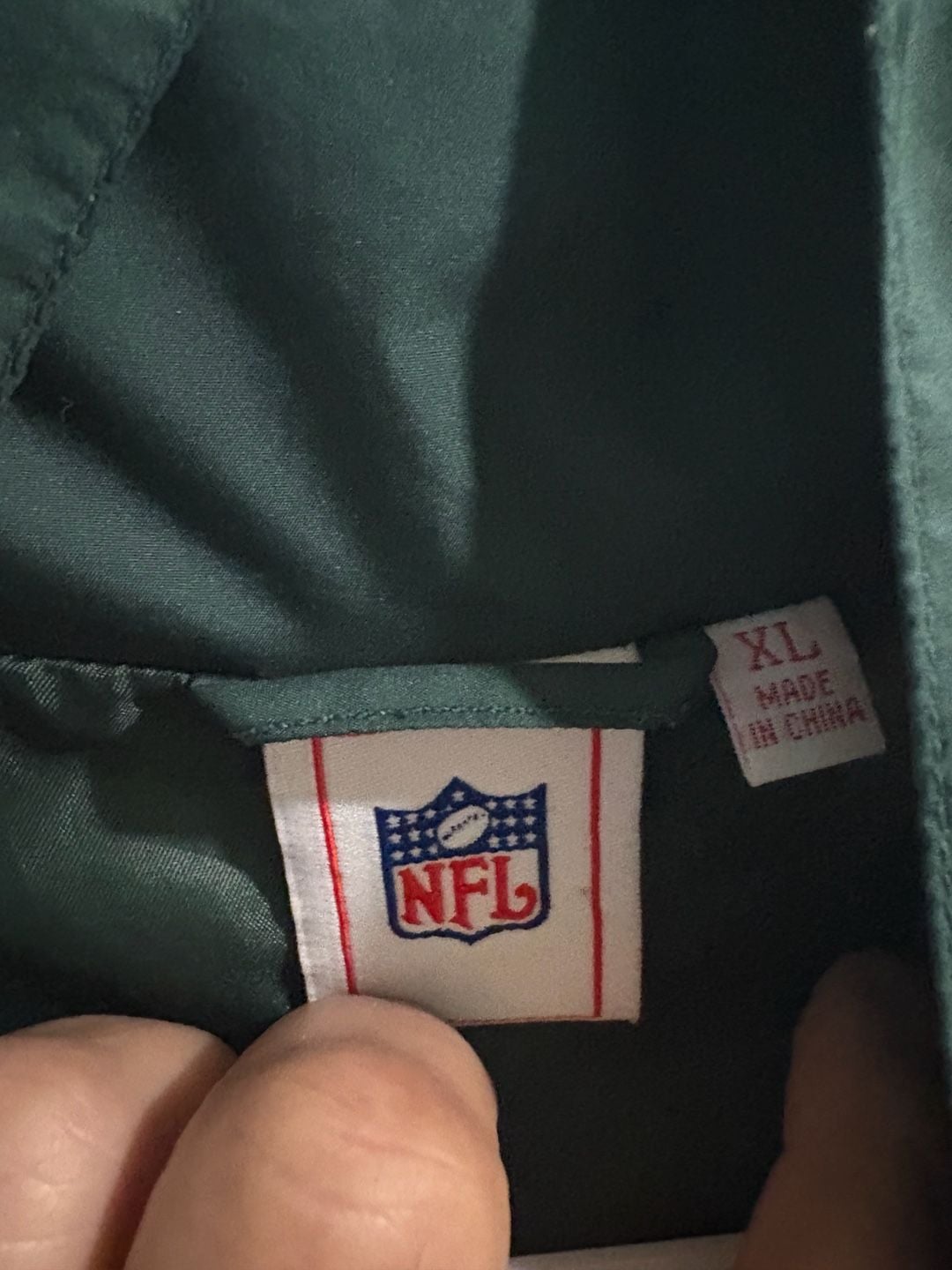 NFL Green Bay Packers Jacket XL Green White Windbreaker 7