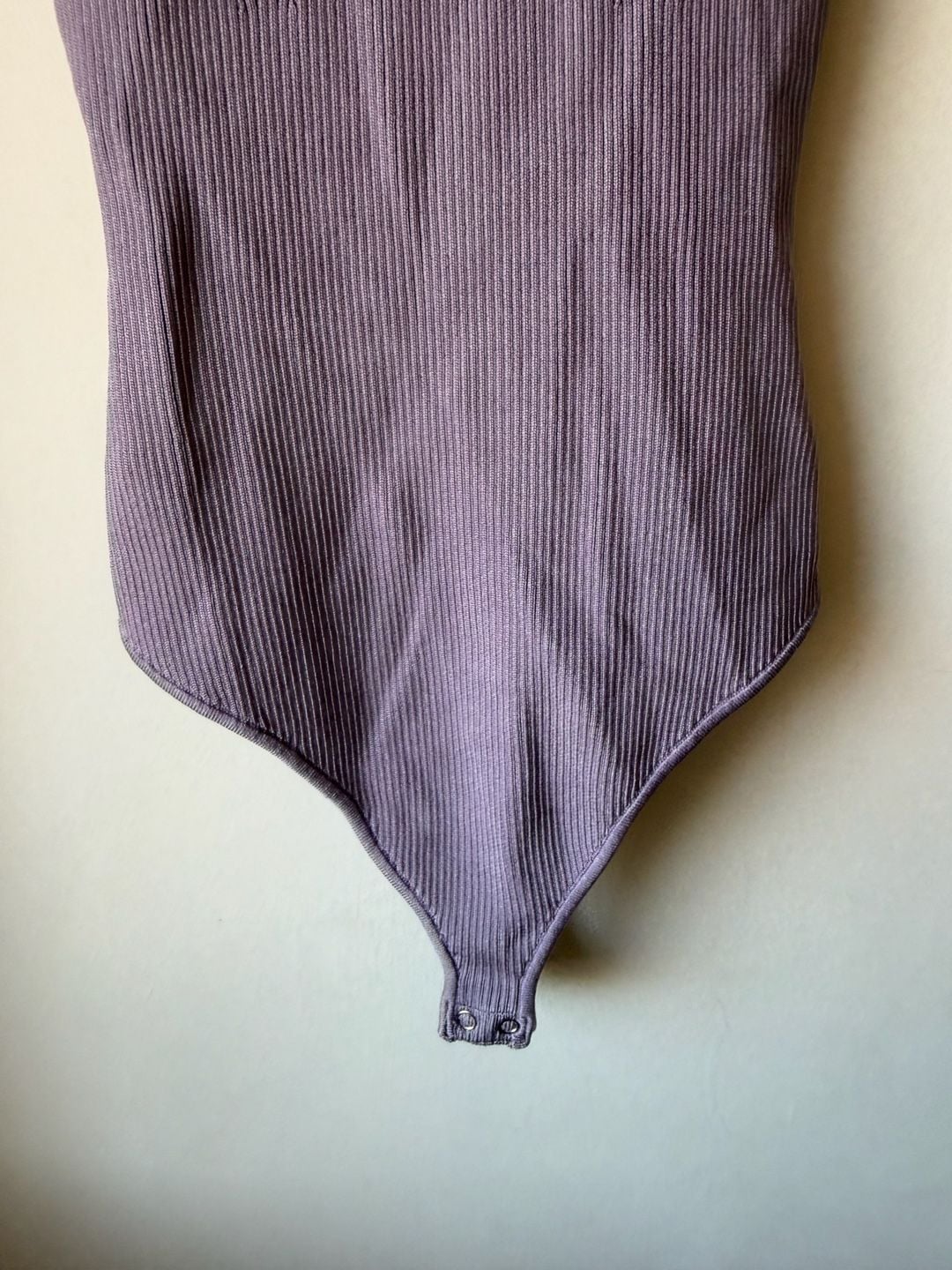 Good American Ribbed Bodysuit Lavender 4