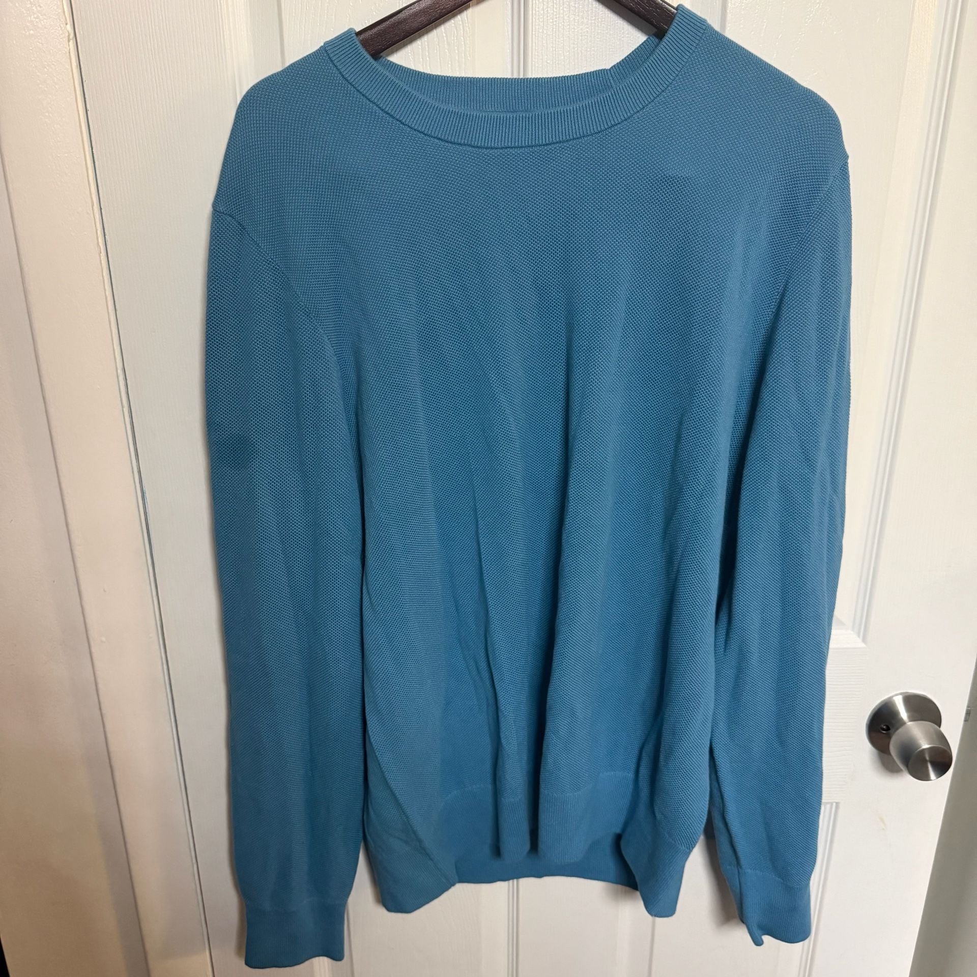 Brooks Brothers Supima Cotton Crewneck Sweater Blue XL Men’s Pullover 2