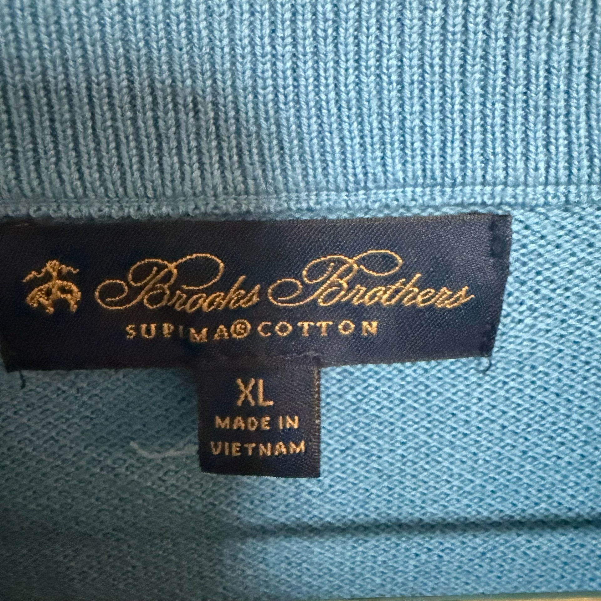 Brooks Brothers Supima Cotton Crewneck Sweater Blue XL Men’s Pullover 3
