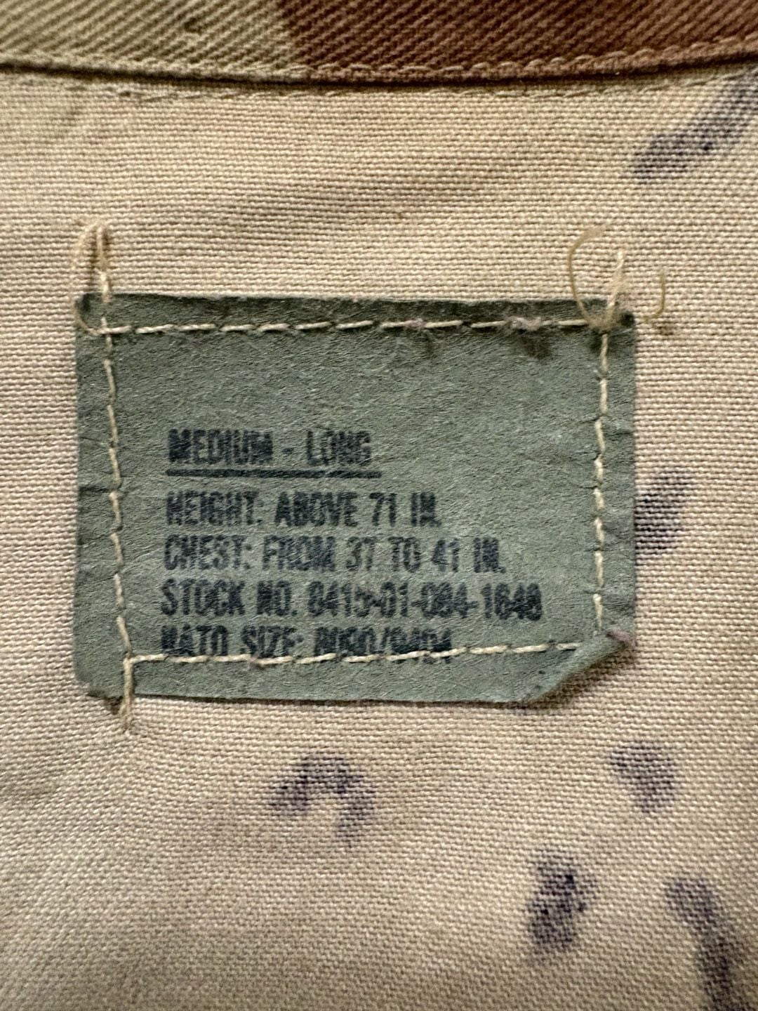 US Military Desert Chocolate Chip Camo Jacket Medium-Long 3