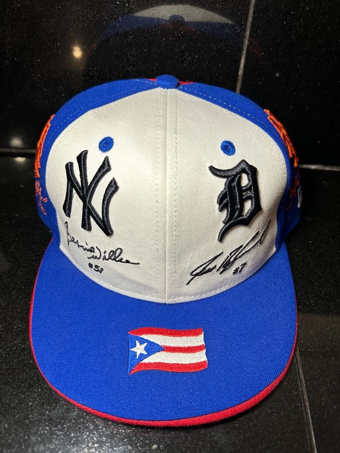 New Era 59Fifty MLB Puerto Rico Flag Multi Team Fitted Hat Size 7 5/8 2
