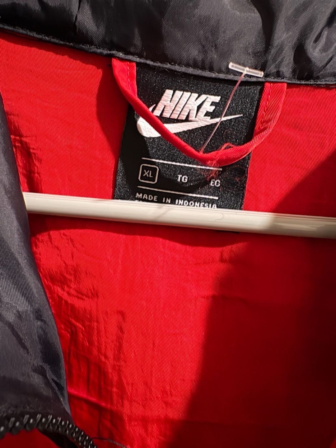 Nike Air Anorak Jacket Black Red Size L 9