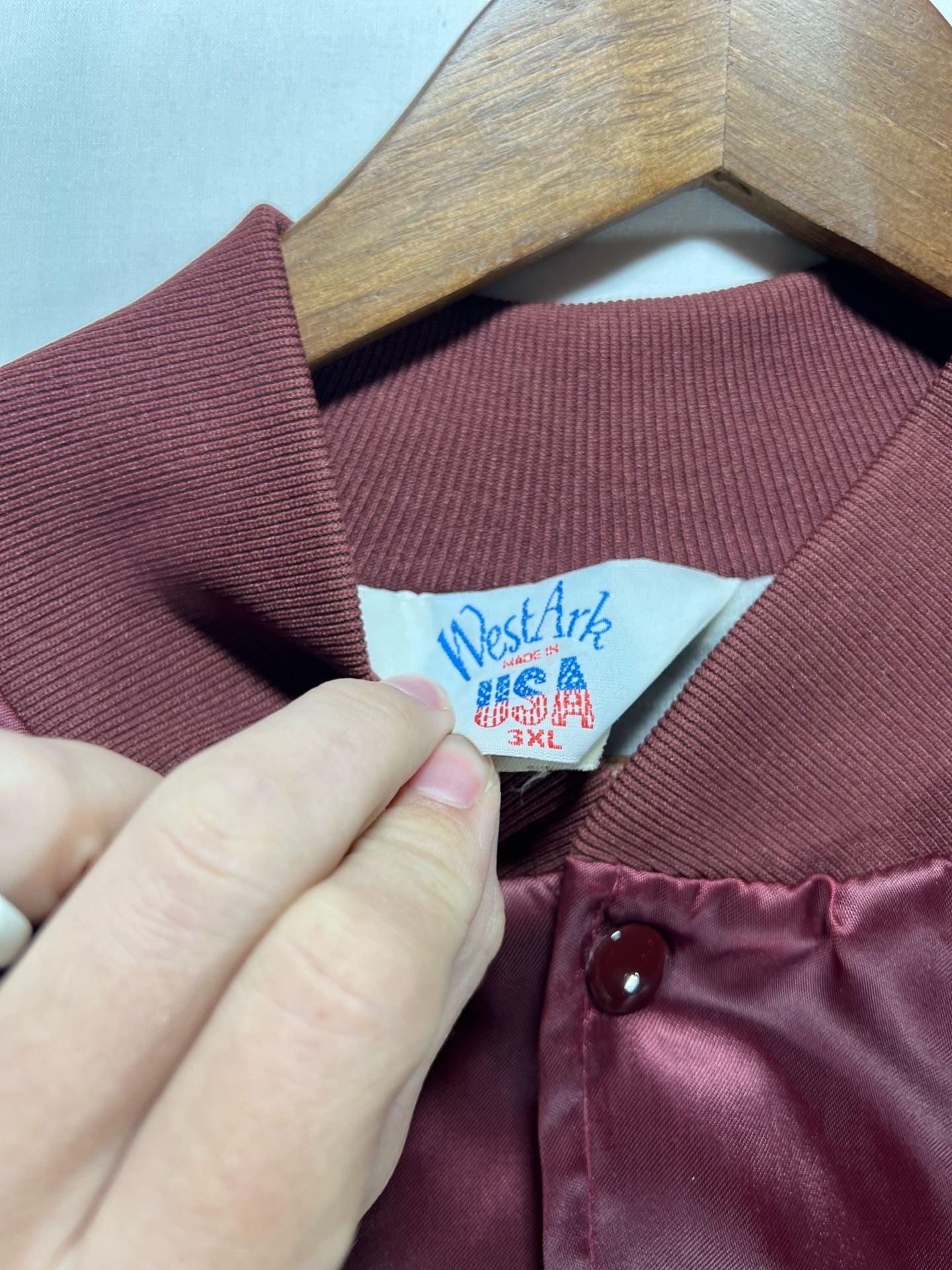 Chevrolet Corvette 40th Anniversary 1953-1993 Satin Bomber Jacket Burgundy 5