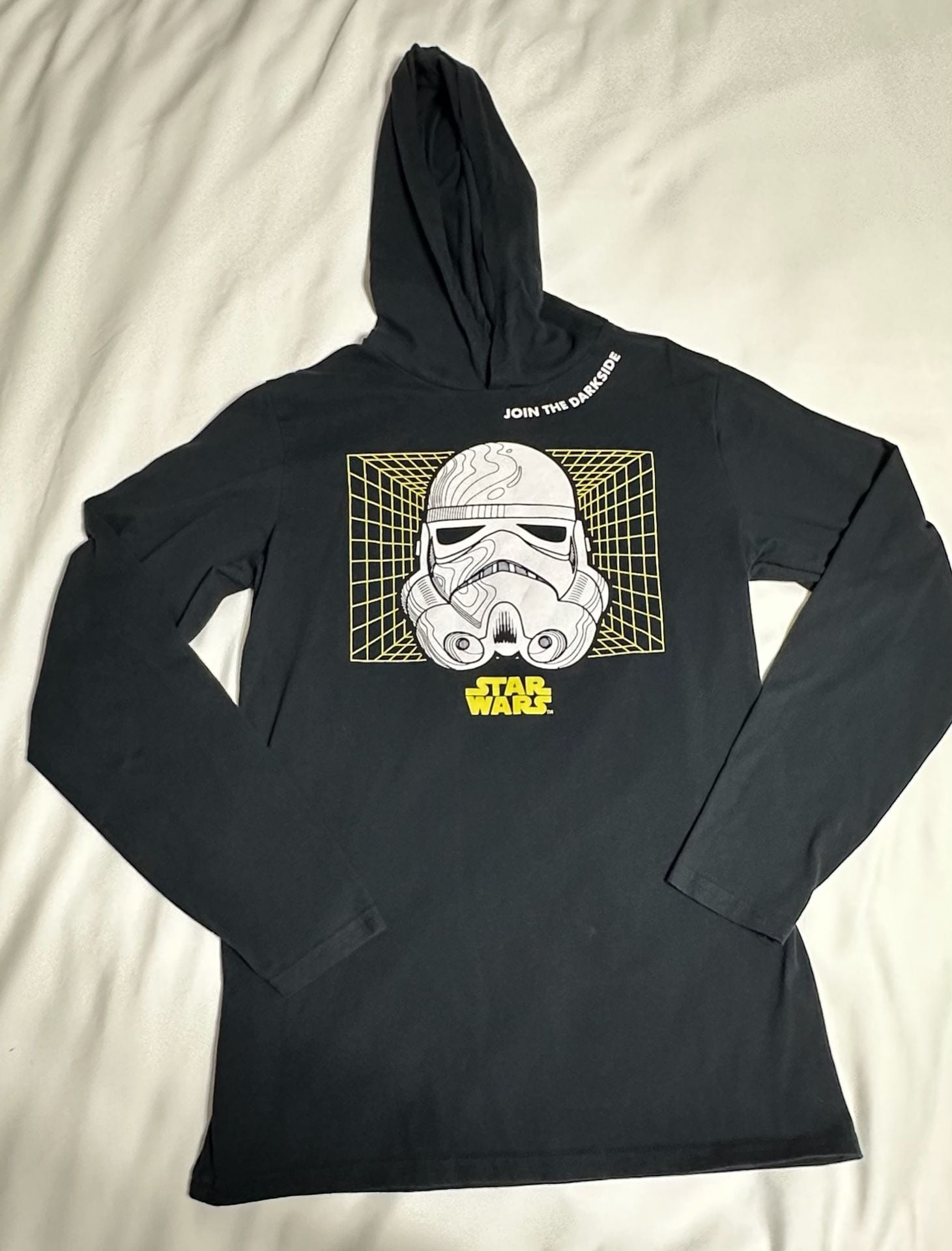 Star Wars Stormtrooper Join The Darkside Hooded Long Sleeve Shirt Youth XL 1