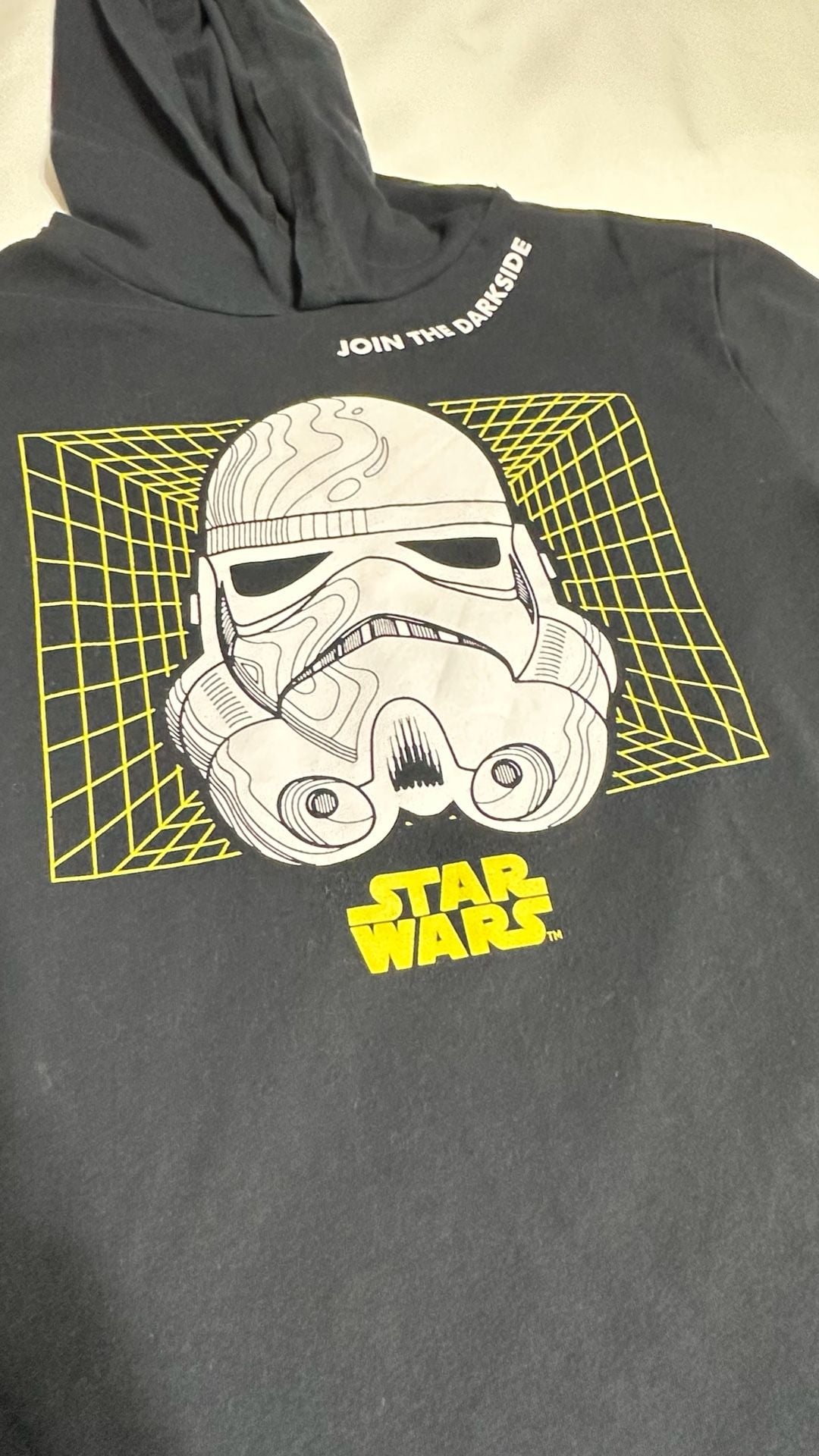 Star Wars Stormtrooper Join The Darkside Hooded Long Sleeve Shirt Youth XL 2