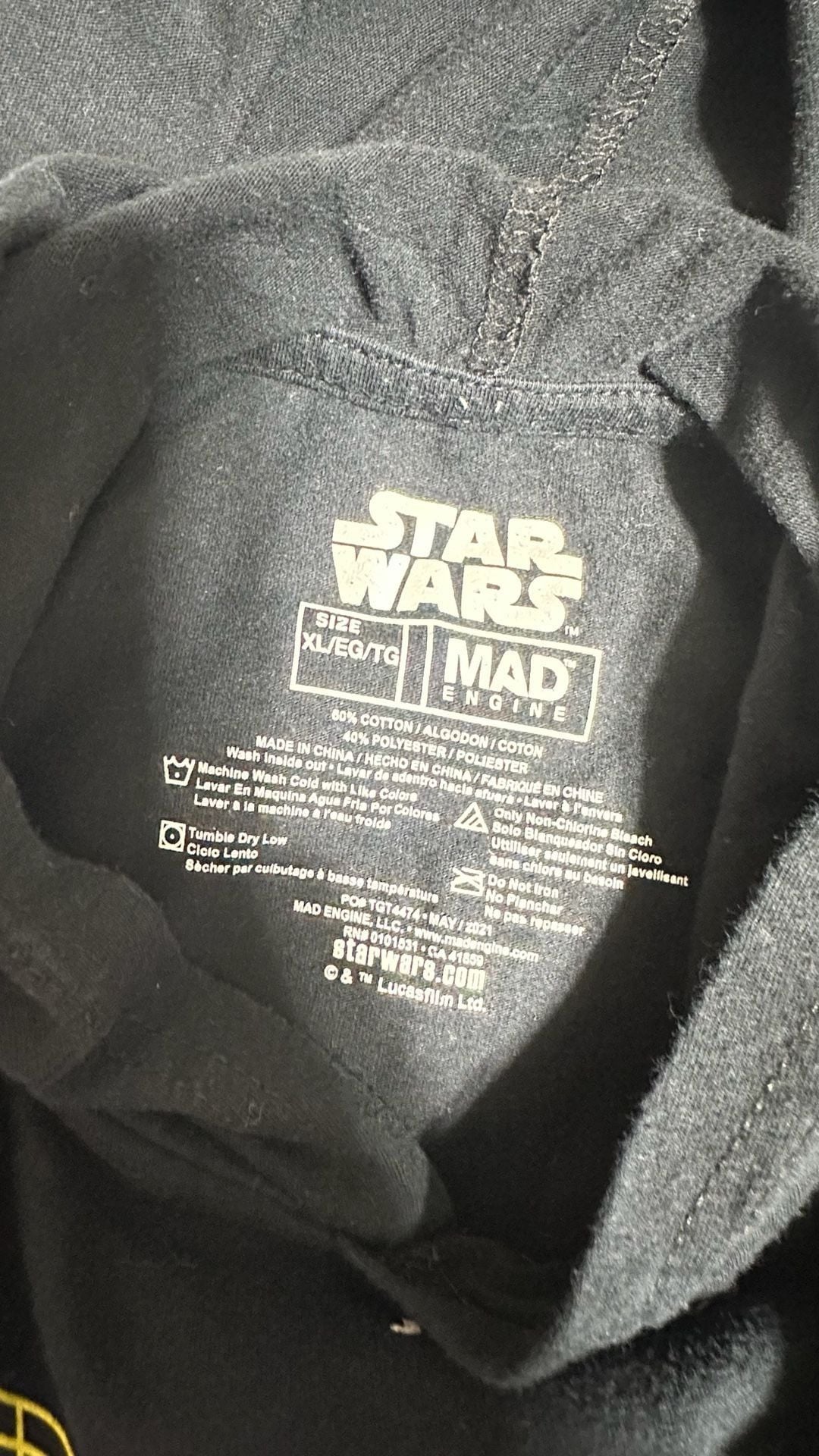 Star Wars Stormtrooper Join The Darkside Hooded Long Sleeve Shirt Youth XL 3