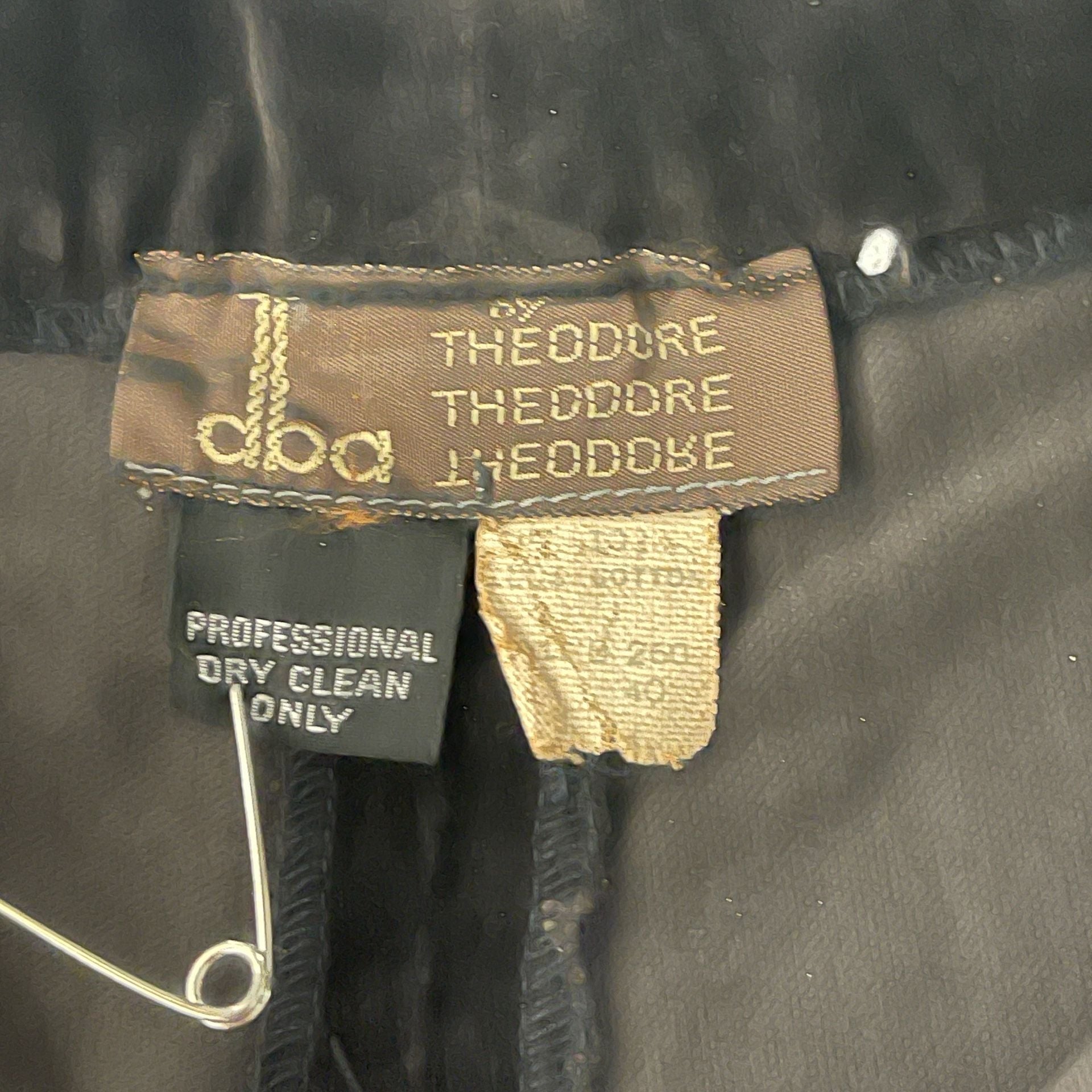 Vintage Theodore Pants 27x29 Black Velvet Straight Leg 5