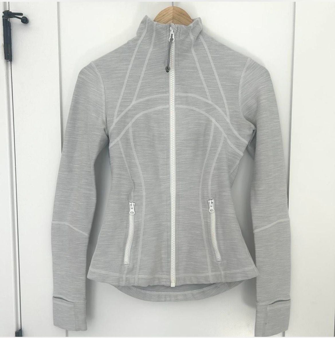 Lululemon Define Jacket Size 4 Grey Space Dye Full Zip 2