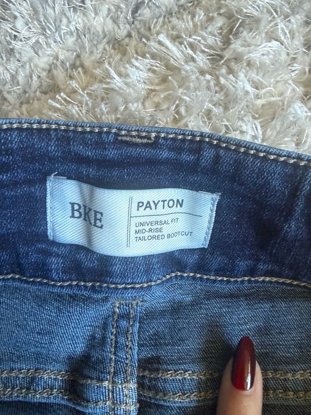 BKE Payton Mid-Rise Bootcut Jeans 28x31.5 Dark Wash 4