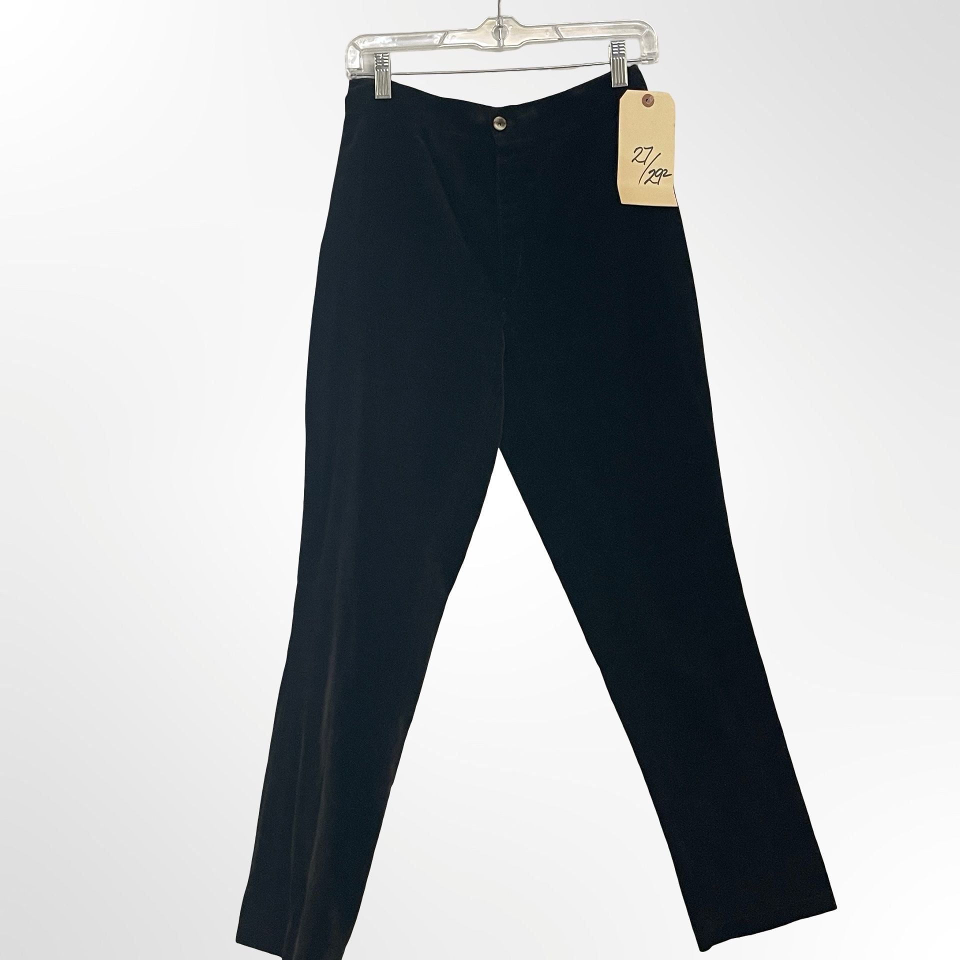 Vintage Theodore Pants 27x29 Black Velvet Straight Leg 3