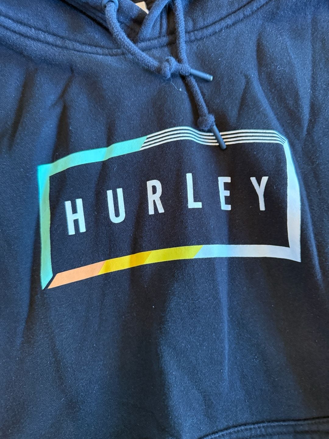 Hurley Pullover Hoodie Size M Black Graphic Logo Sweatshirt 3