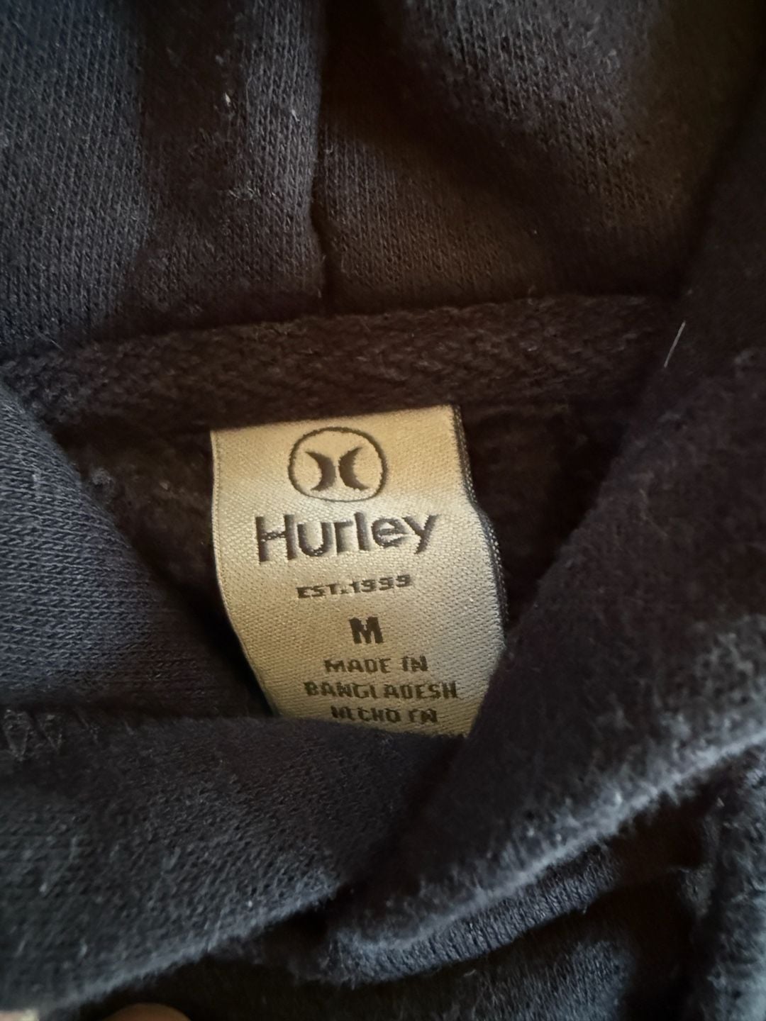 Hurley Pullover Hoodie Size M Black Graphic Logo Sweatshirt 5