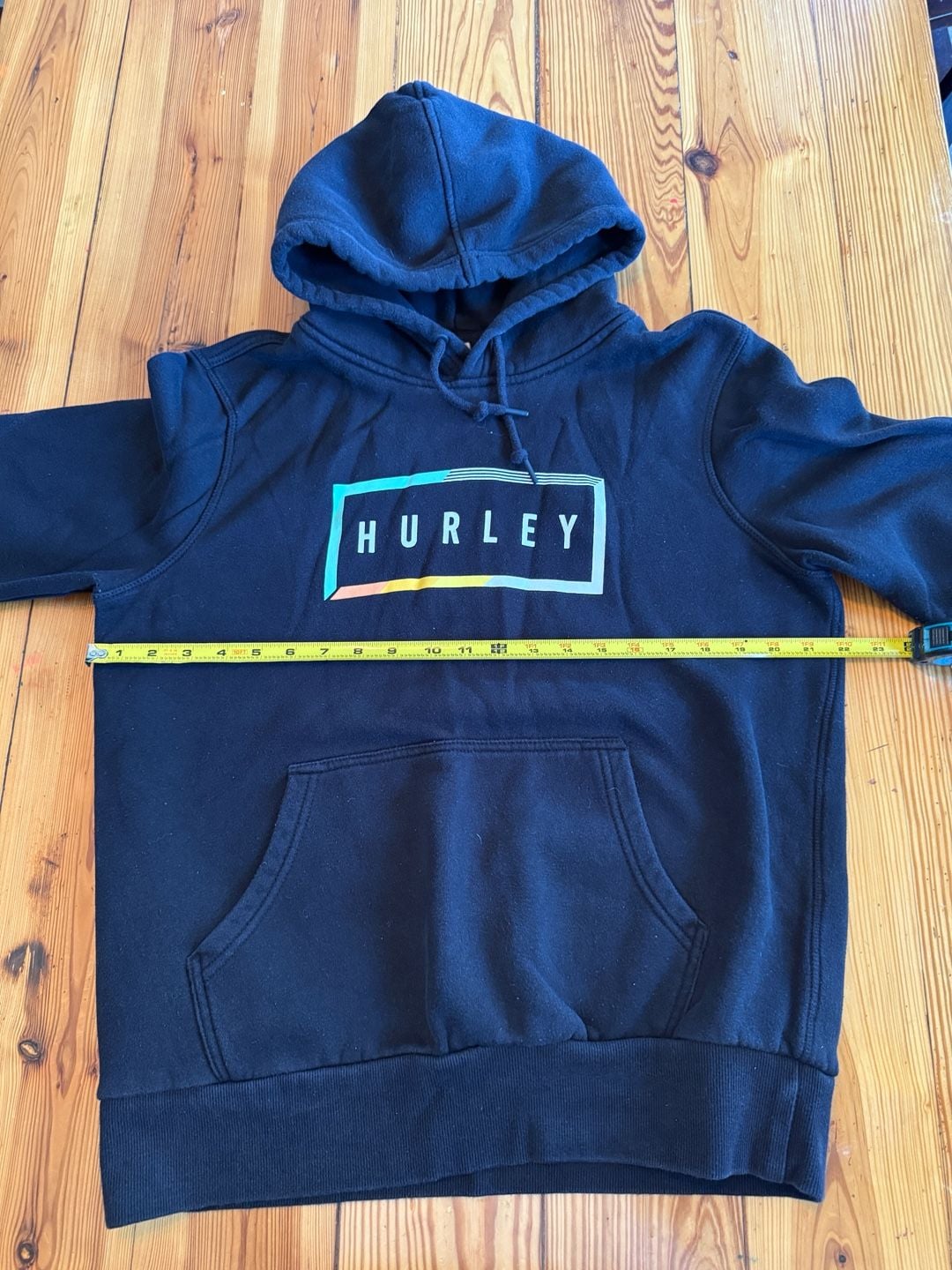 Hurley Pullover Hoodie Size M Black Graphic Logo Sweatshirt 7