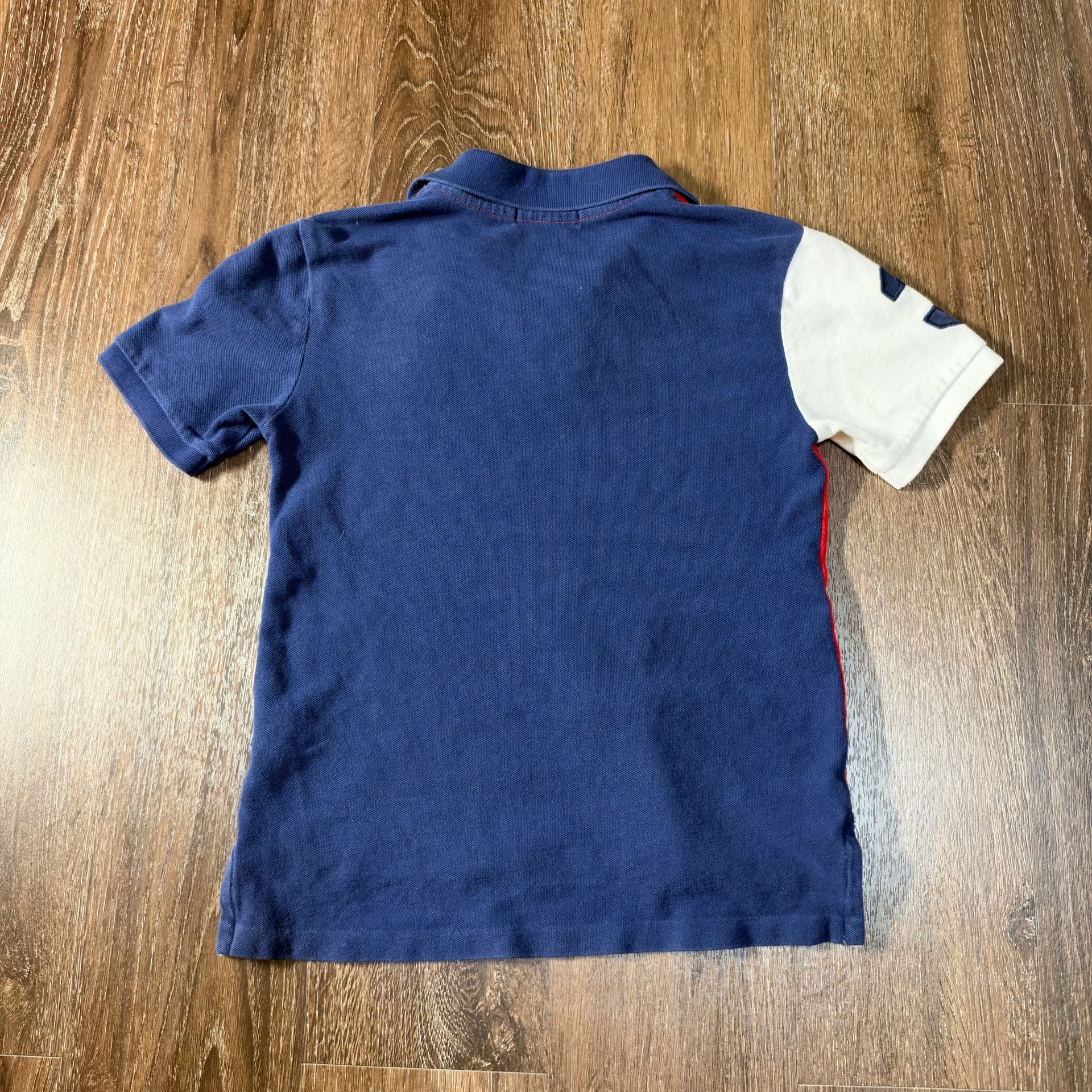 Polo Ralph Lauren US Flag Polo Shirt Red White Blue Kids Small 3