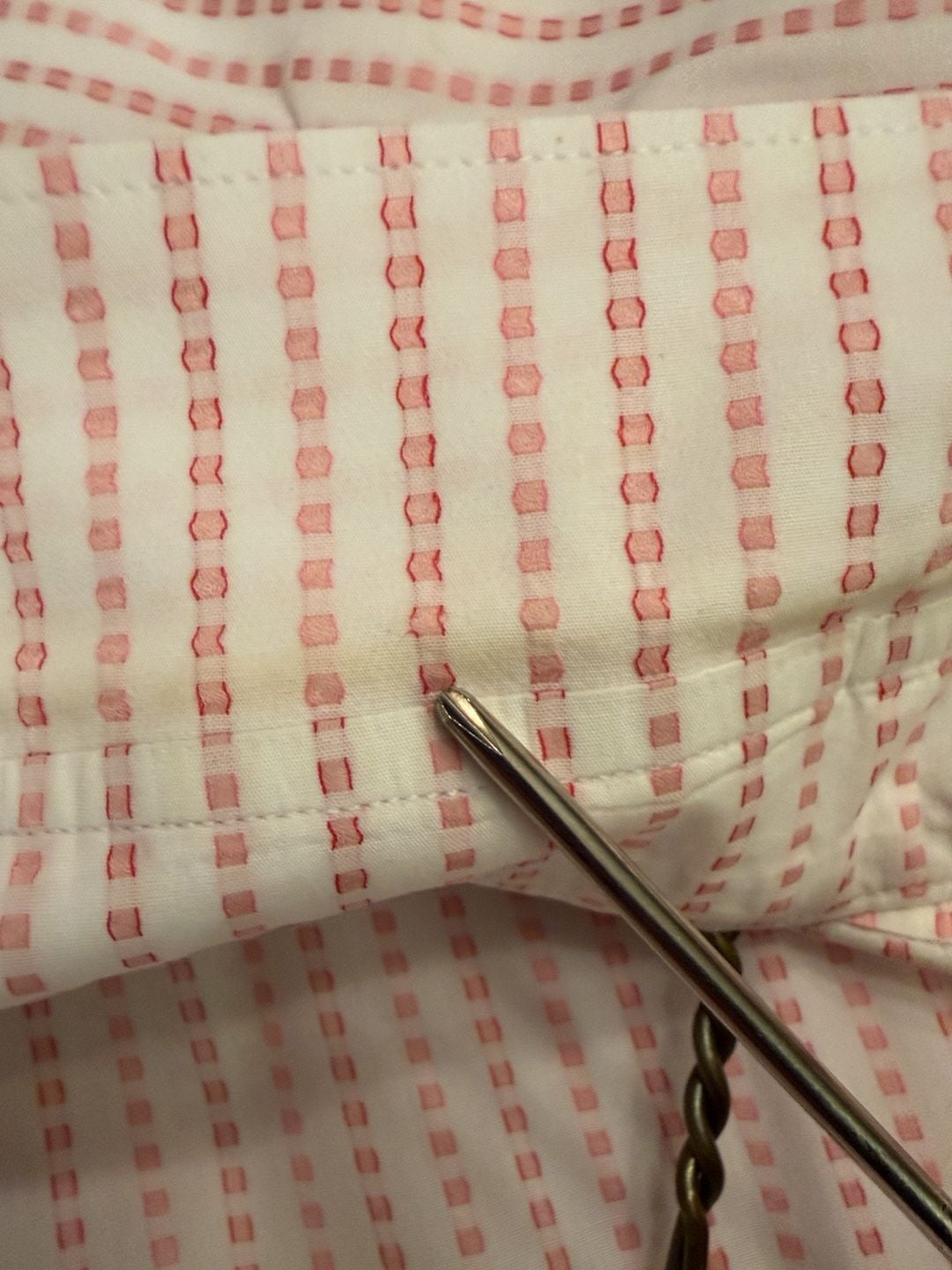 Andrea Palombini Dress Shirt XXL Pink White Striped Long Sleeve Italian 5