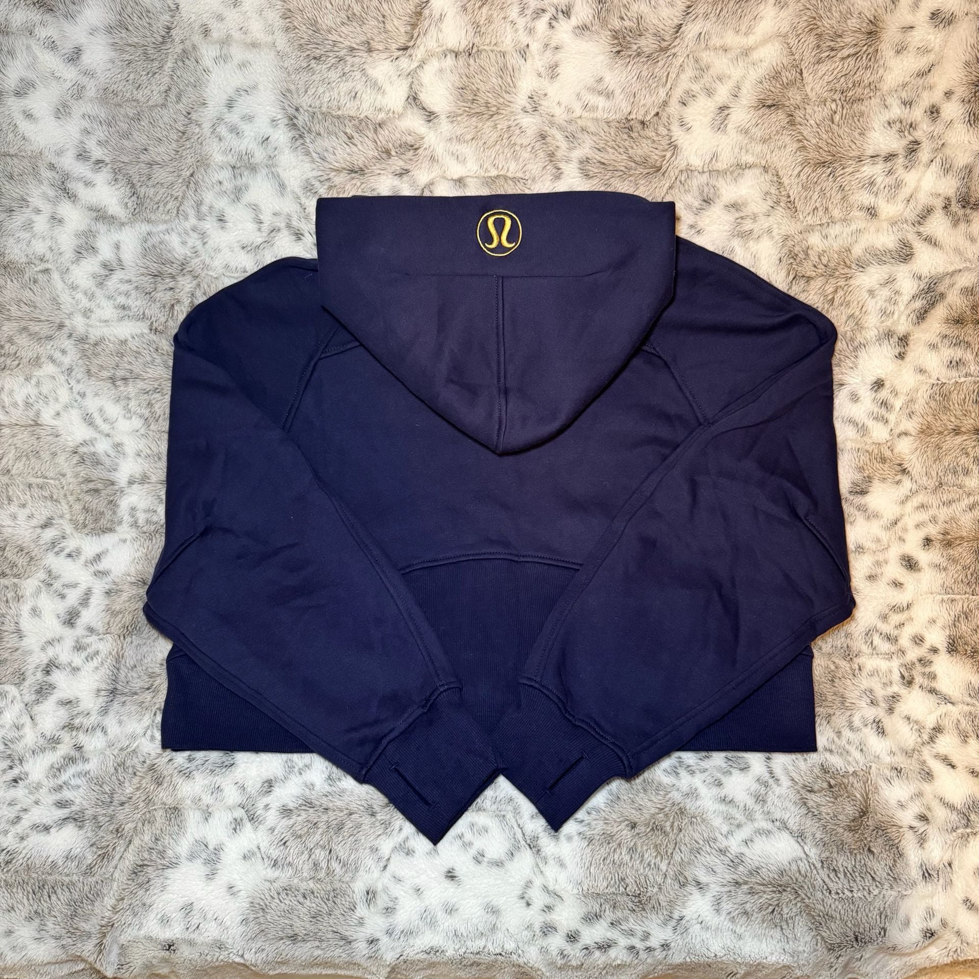 Lululemon Scuba Zip Hoodie Size 8 Blue Gold Logo New With Tags 6