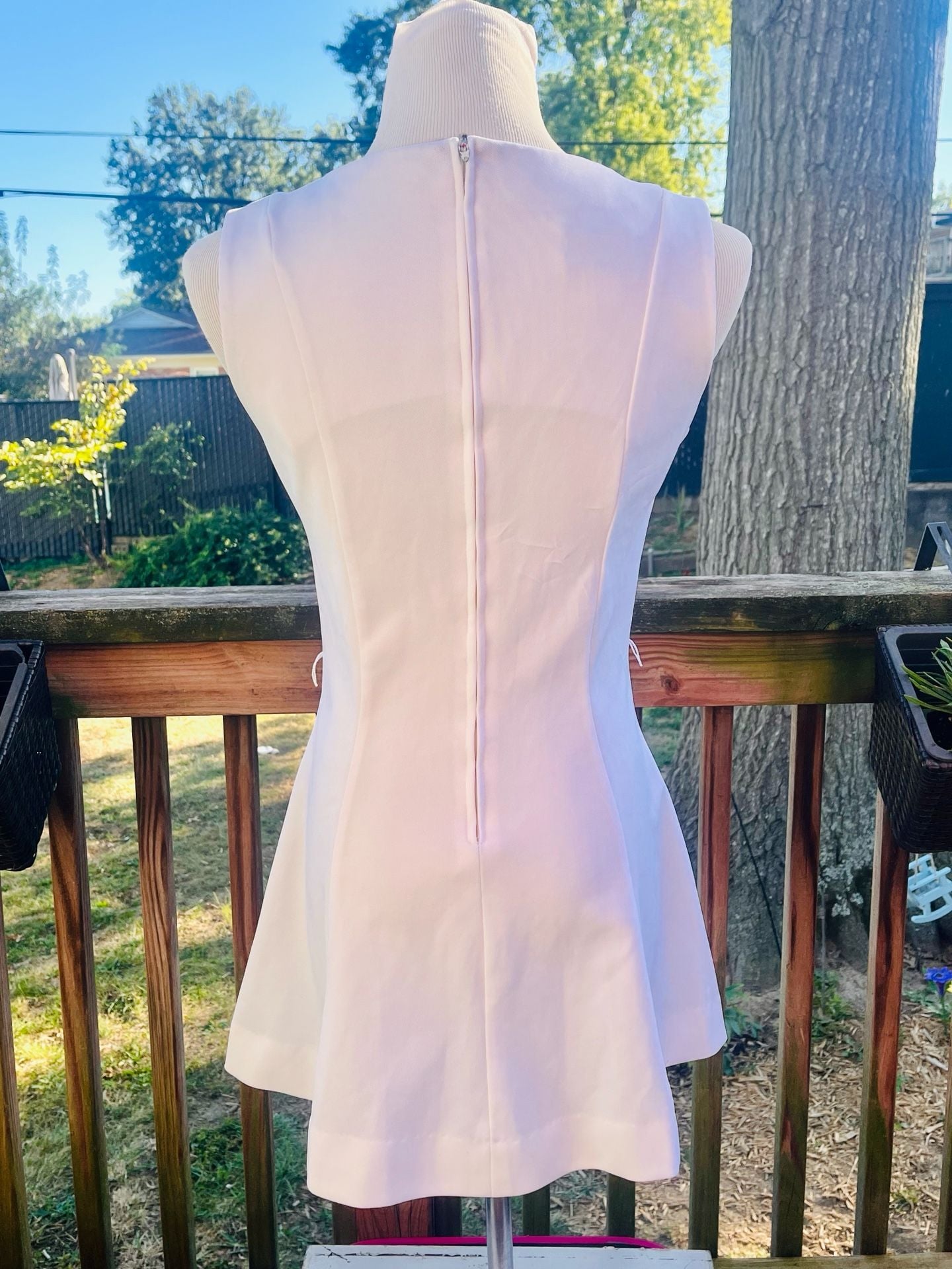 Vintage White Rainbow Trim Tennis Dress 3