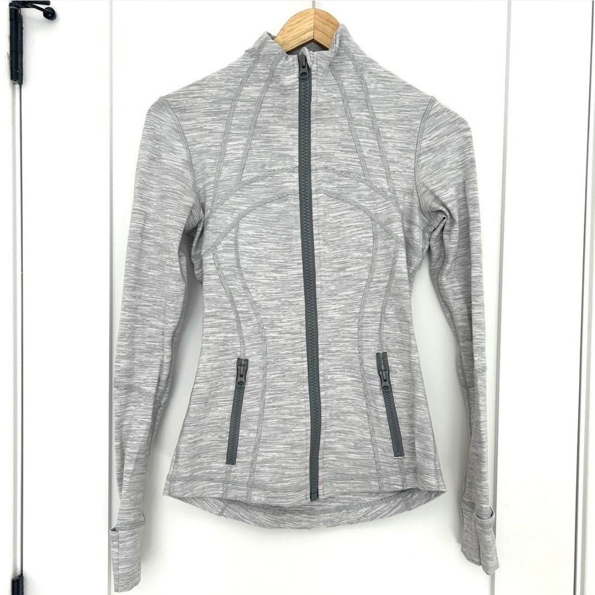 Lululemon Define Jacket Size 4 Grey Space Dye Full Zip Athletic 2
