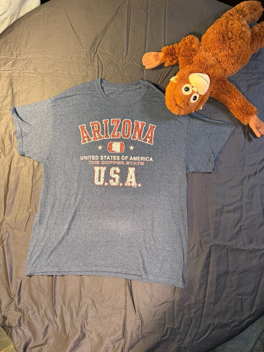 US&A Arizona The Copper State T-Shirt Heather Blue 2