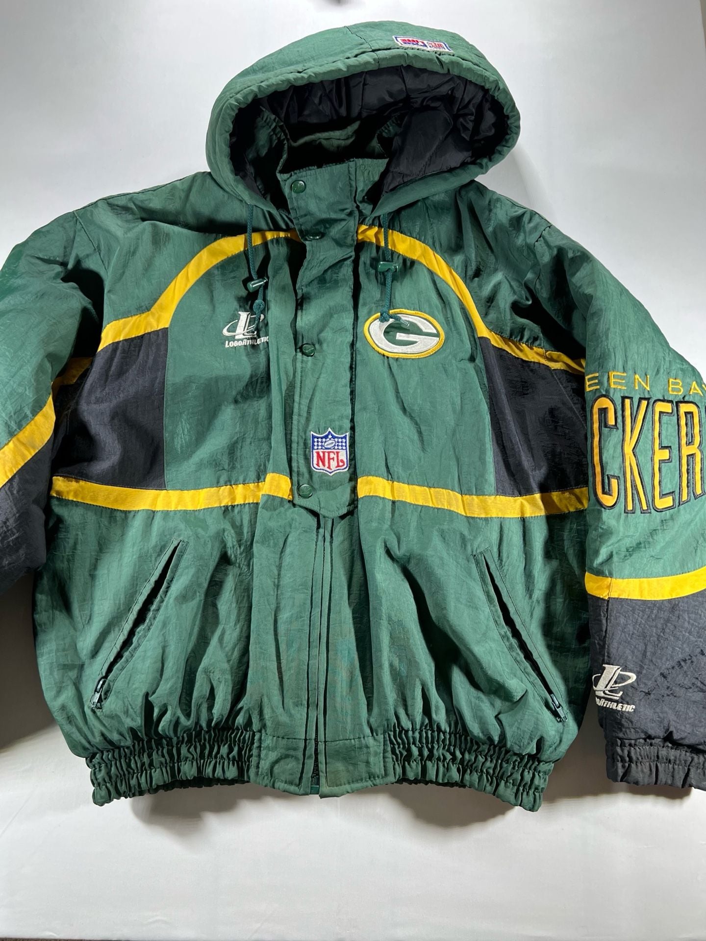 Logo Athletic NFL Pro Line Green Bay Packers Jacket Size Large Vintage 2