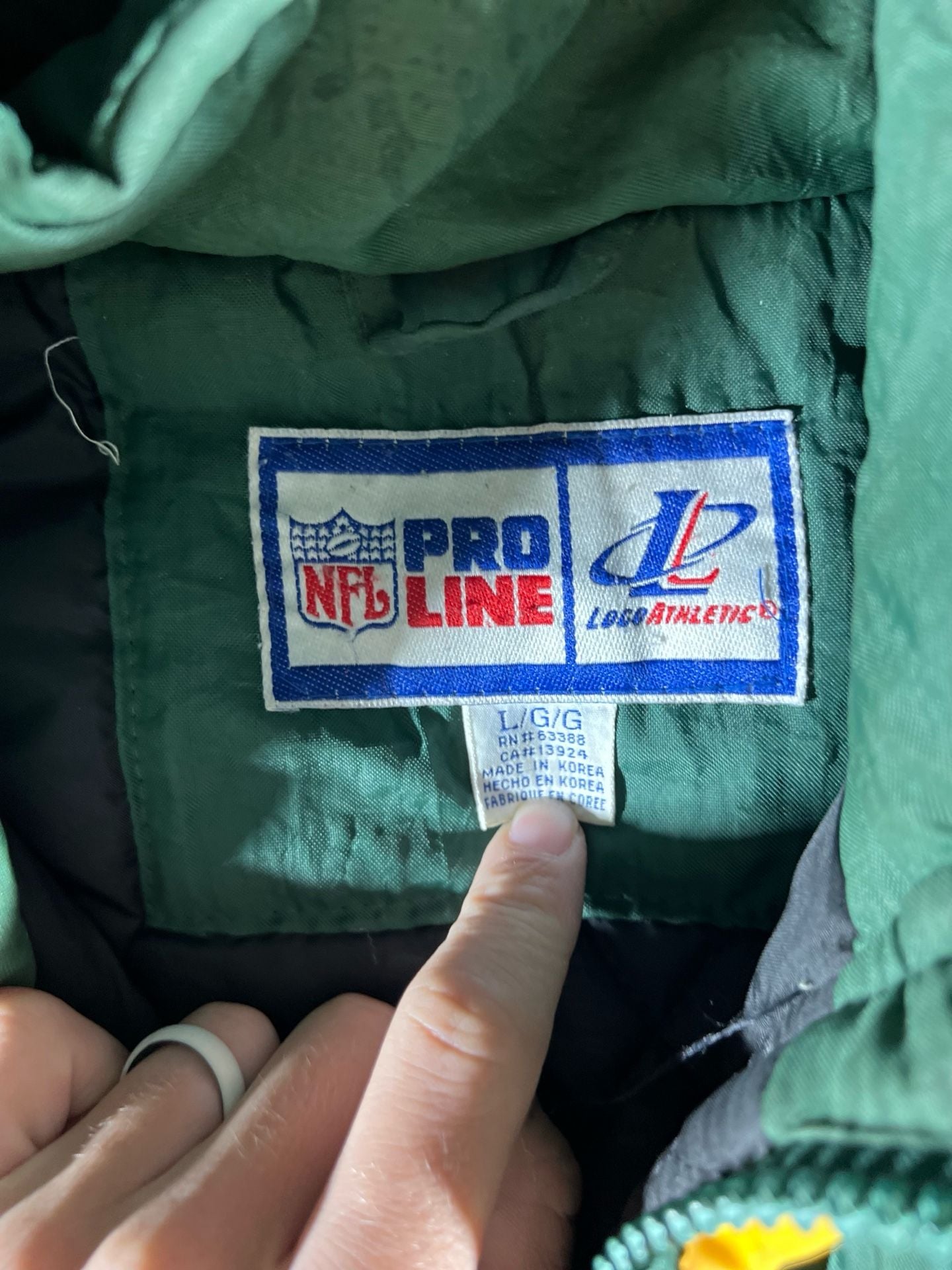 Logo Athletic NFL Pro Line Green Bay Packers Jacket Size Large Vintage 5