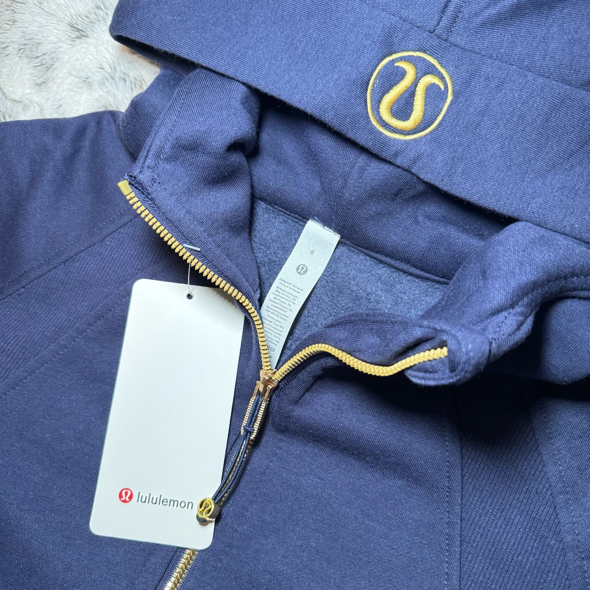 Lululemon Scuba Zip Hoodie Navy Blue 4