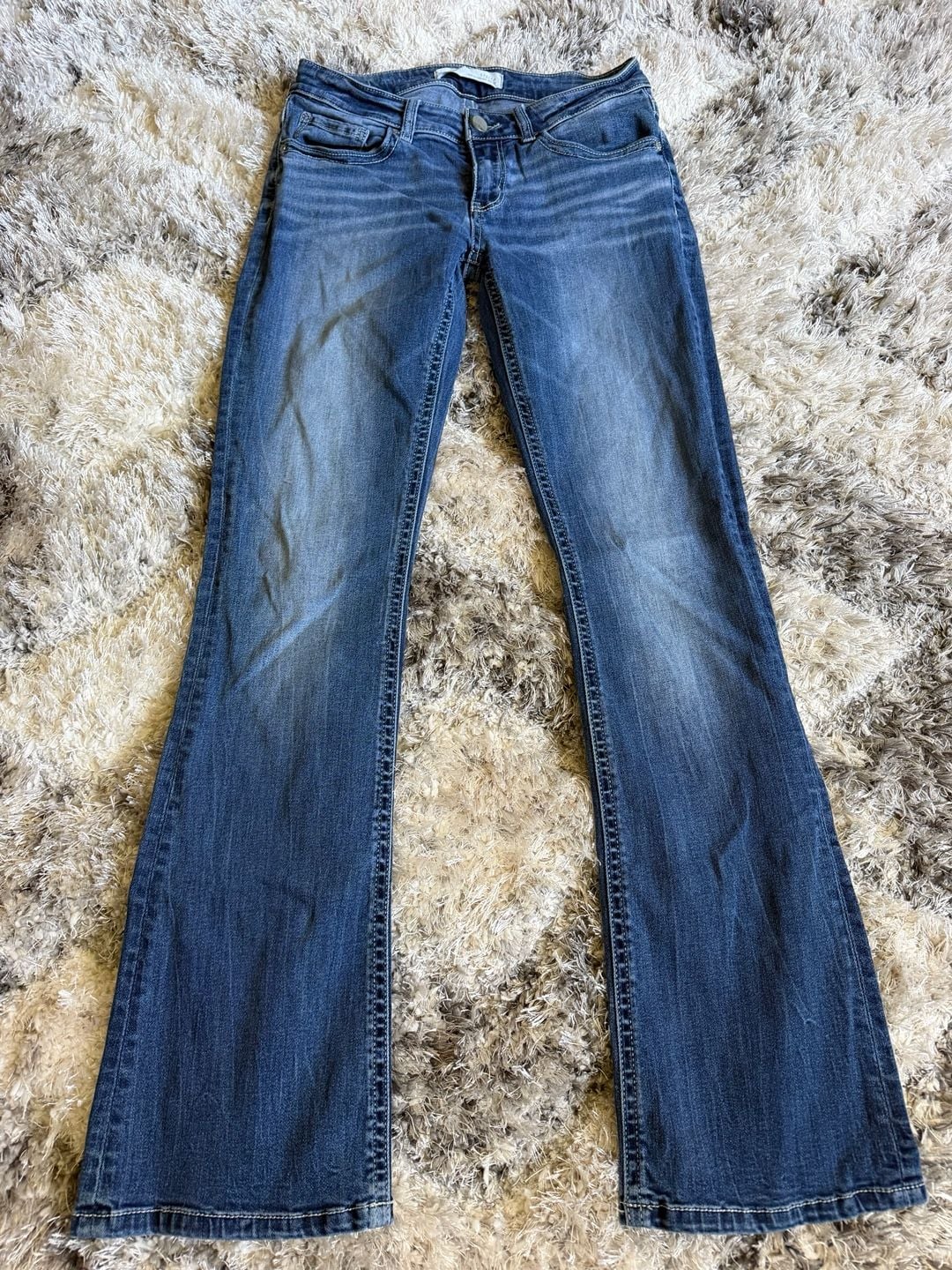 BKE Stella Bootcut Jeans 29x33.5 Blue Denim Slim Fit Low Rise 2
