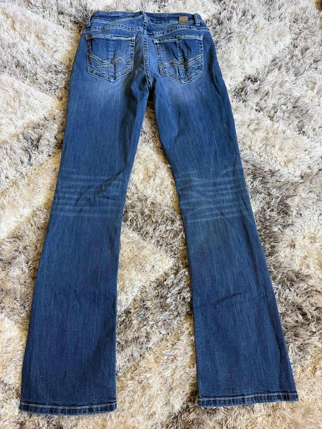 BKE Stella Bootcut Jeans 29x33.5 Blue Denim Slim Fit Low Rise 4