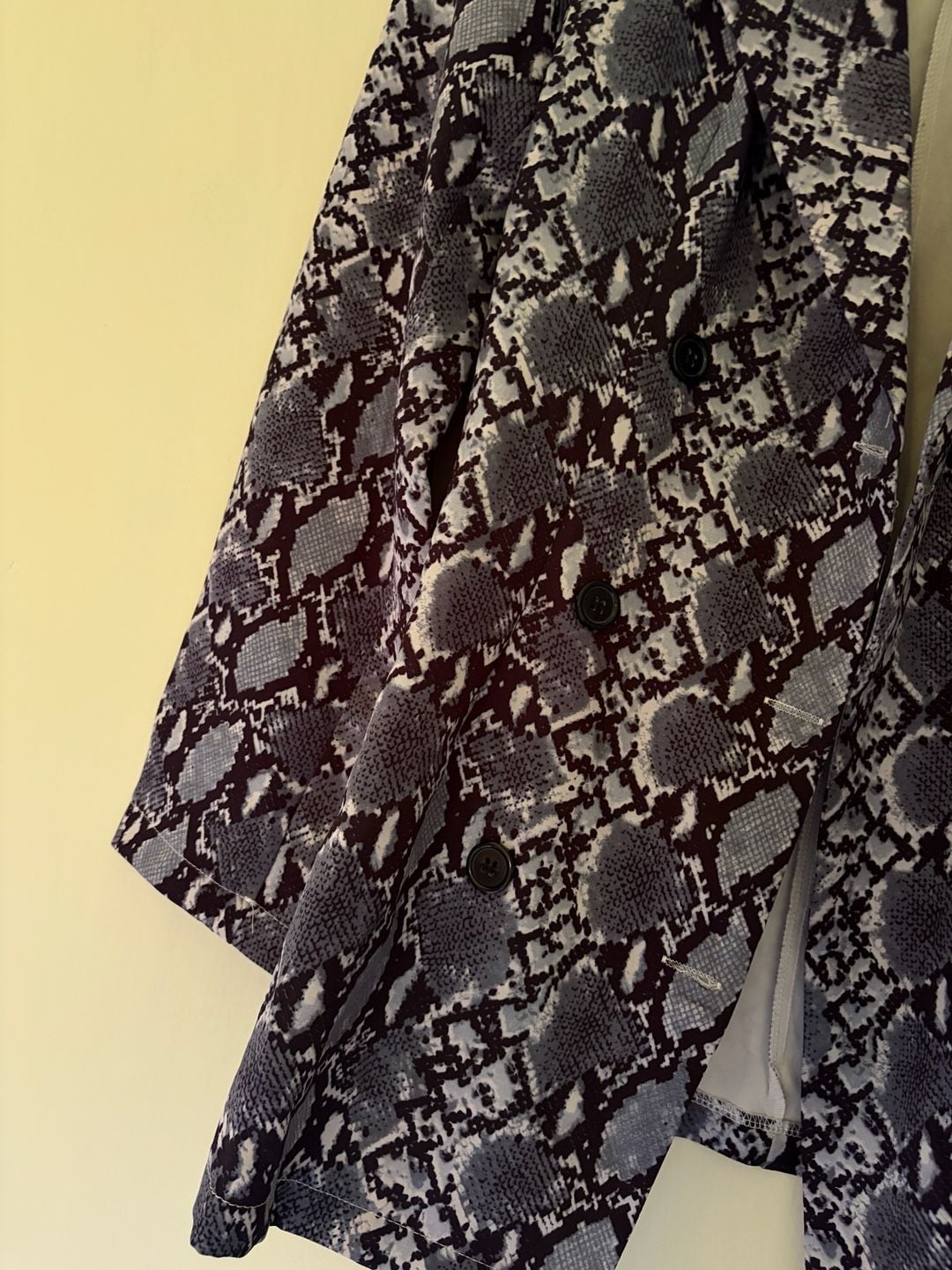SHEIN Snake Print Double Breasted Blazer 3