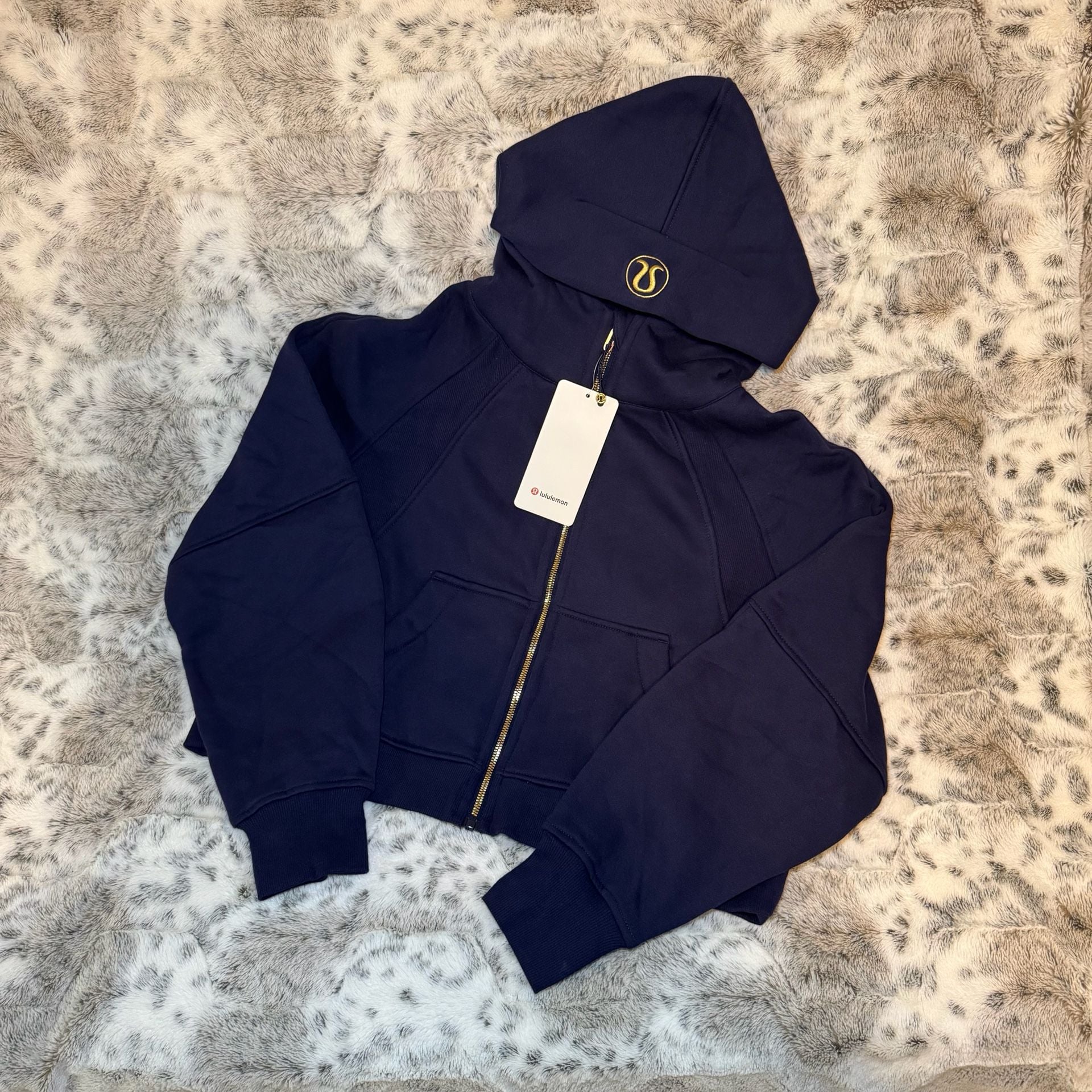 Lululemon Scuba Zip Hoodie Navy Blue 2