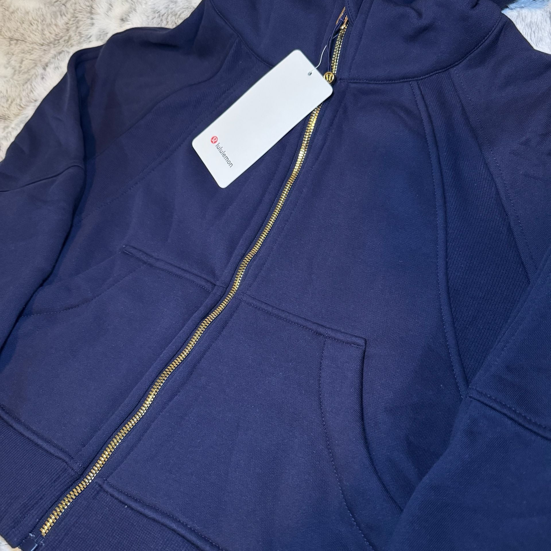 Lululemon Scuba Zip Hoodie Navy Blue 3