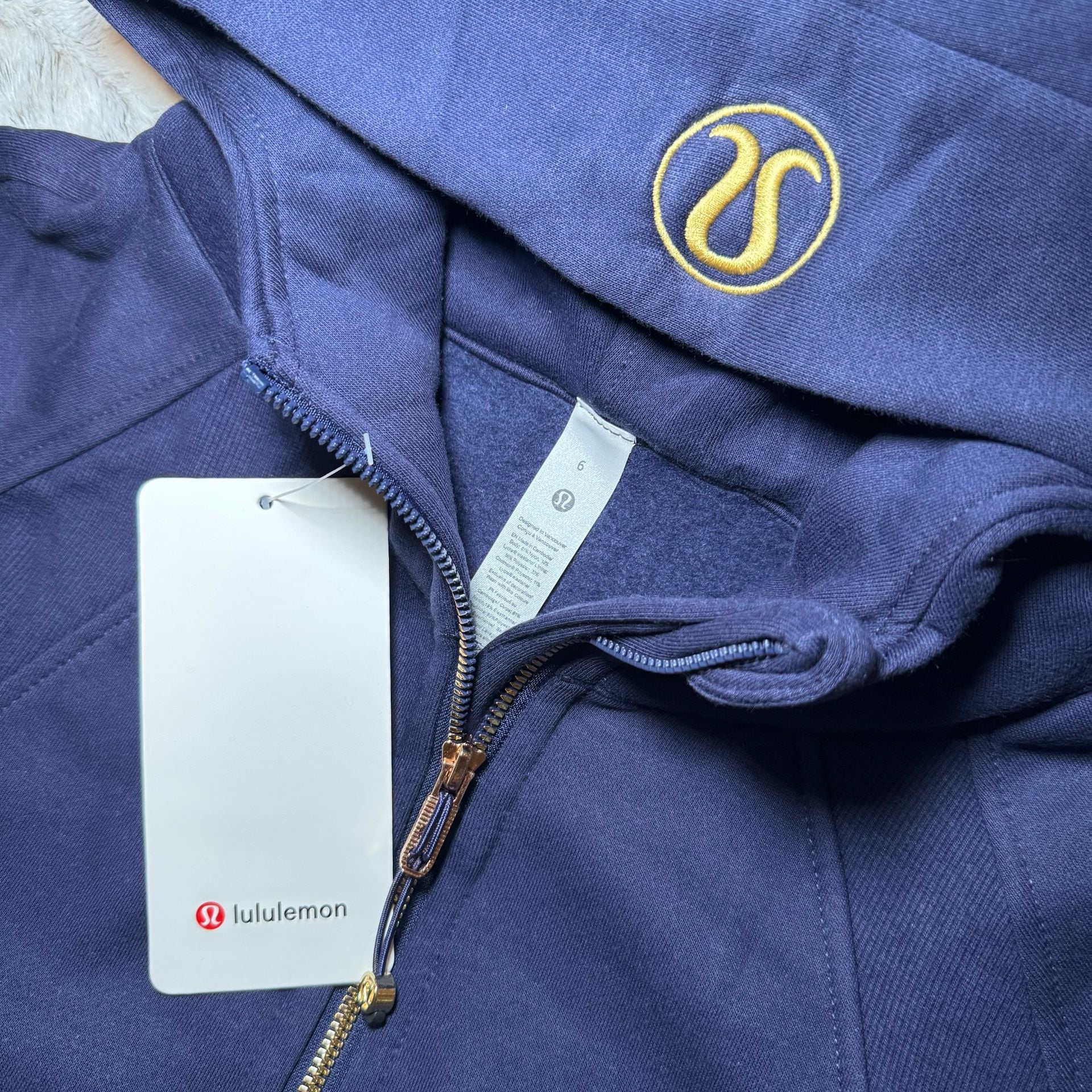 Lululemon Scuba Zip Hoodie Navy Blue 4