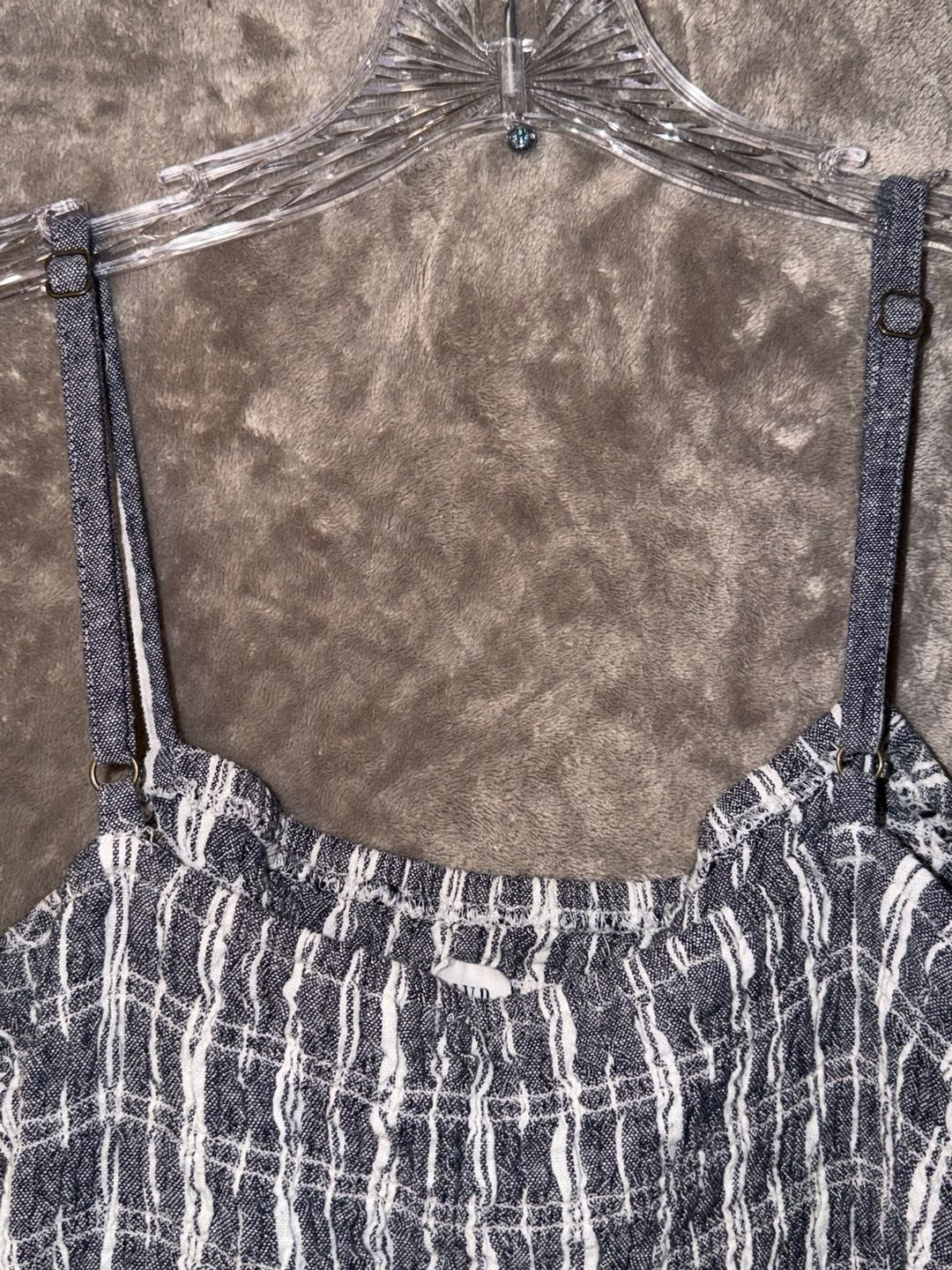 Gap Striped Smocked Wide Leg Jumpsuit Blue White 9