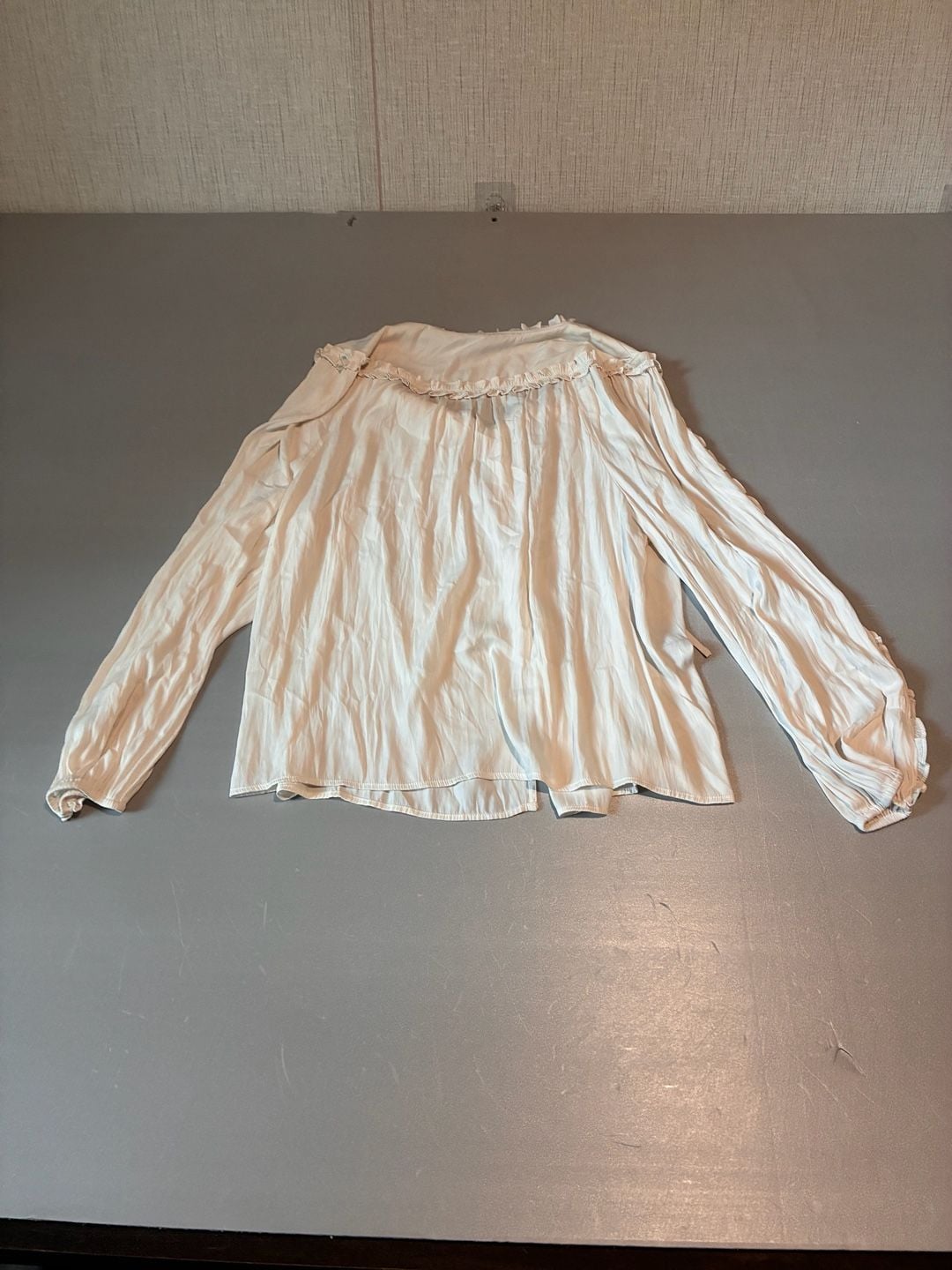 LOFT Ruffle Collar Blouse Size XL White 2