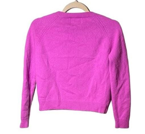 Jumper 1234 100% Cashmere Crewneck Sweater Hot Pink Magenta Womens 2 US Small 3