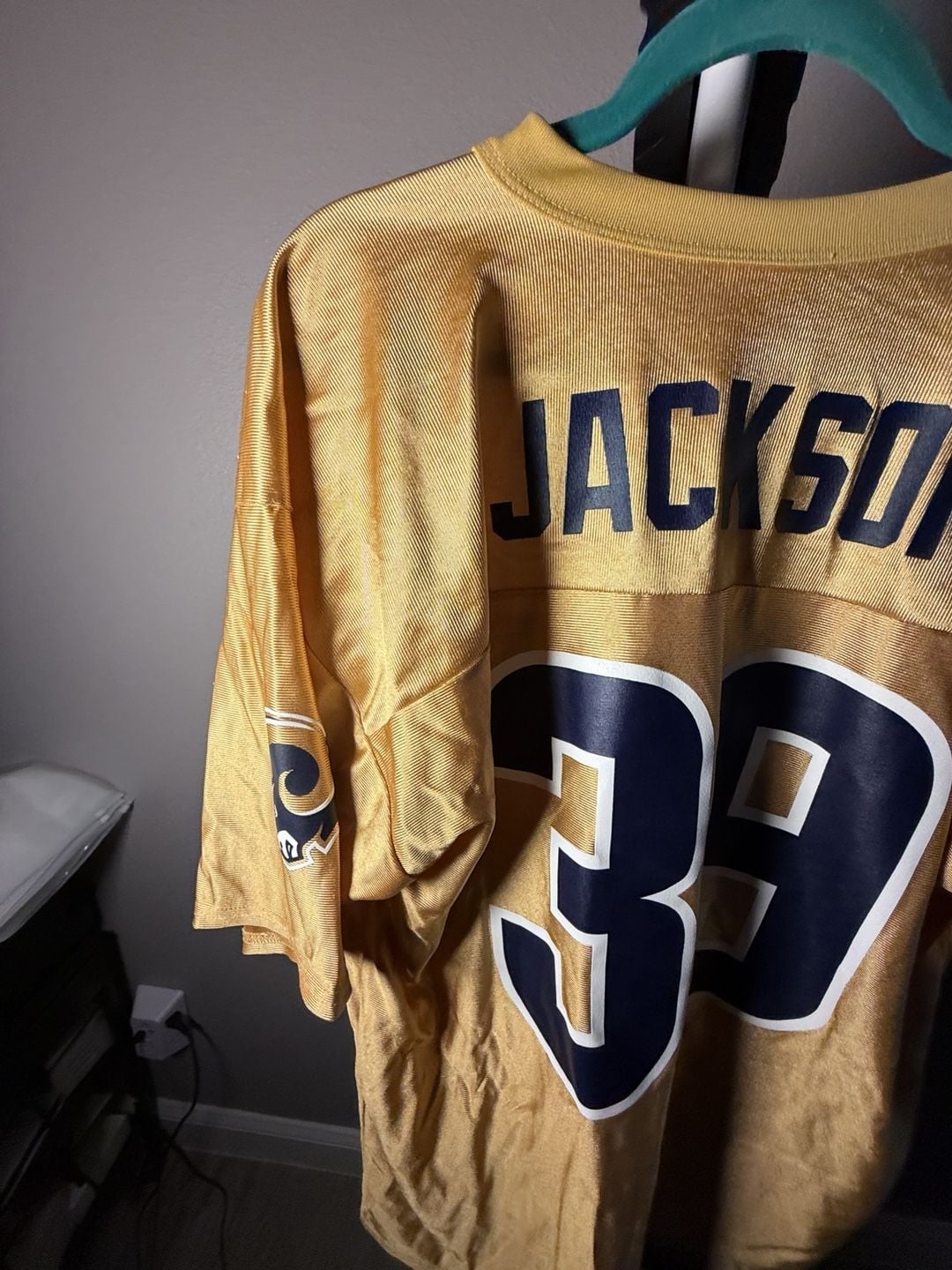 NFL Players Steven Jackson 39 Rams Jersey Size L Gold 7